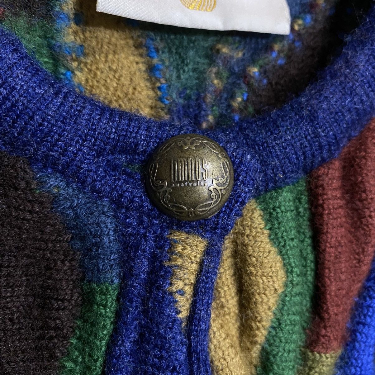 Coogi Vintage 90s Limnos Australia Coogi Style 3D Knit Cardigan Size M / US 6-8 / IT 42-44 - 4 Thumbnail