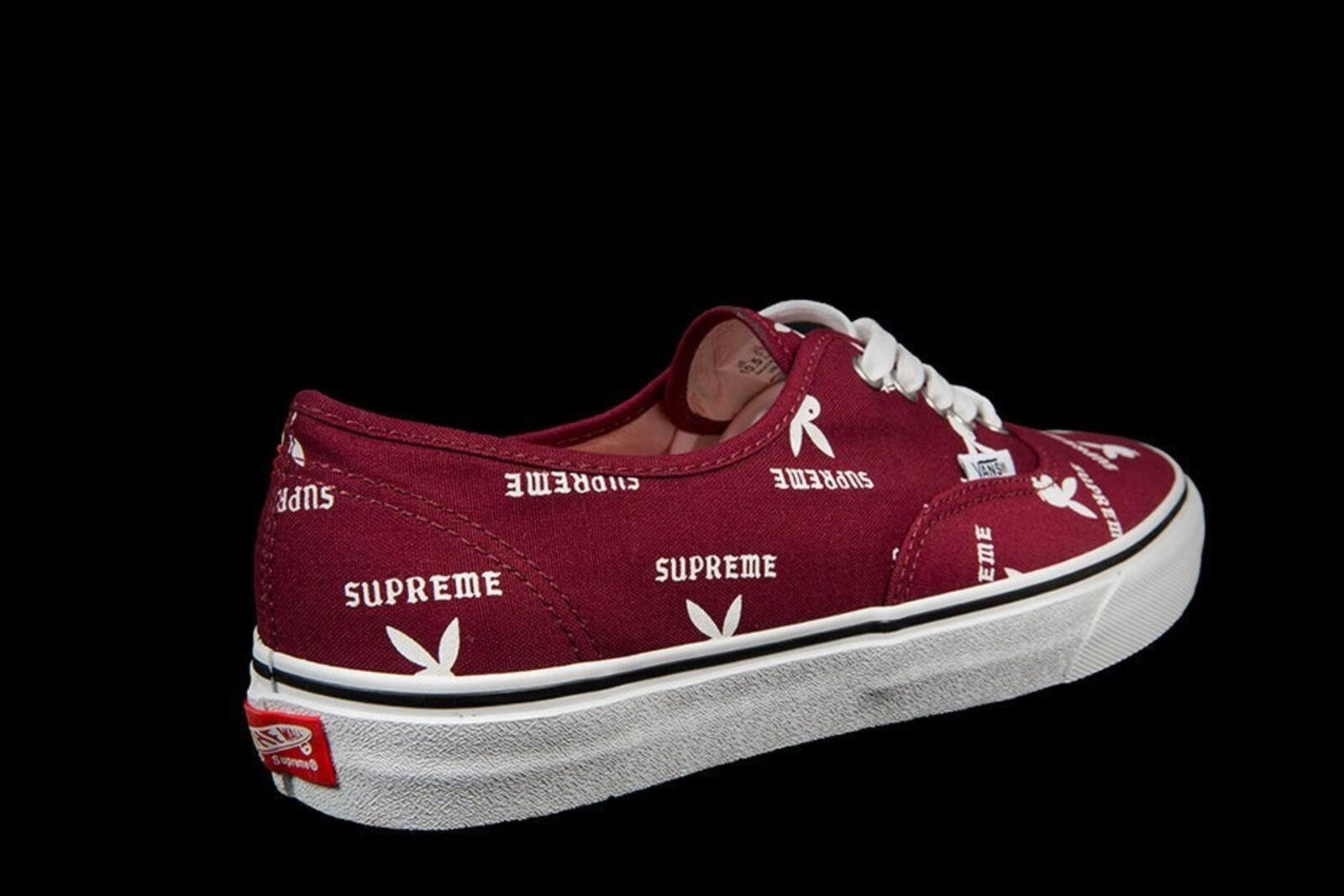 Vans 2014 VANS x Supreme Playboy Authentic Pro Burgundy Size US 11 / EU 44 - 4 Thumbnail