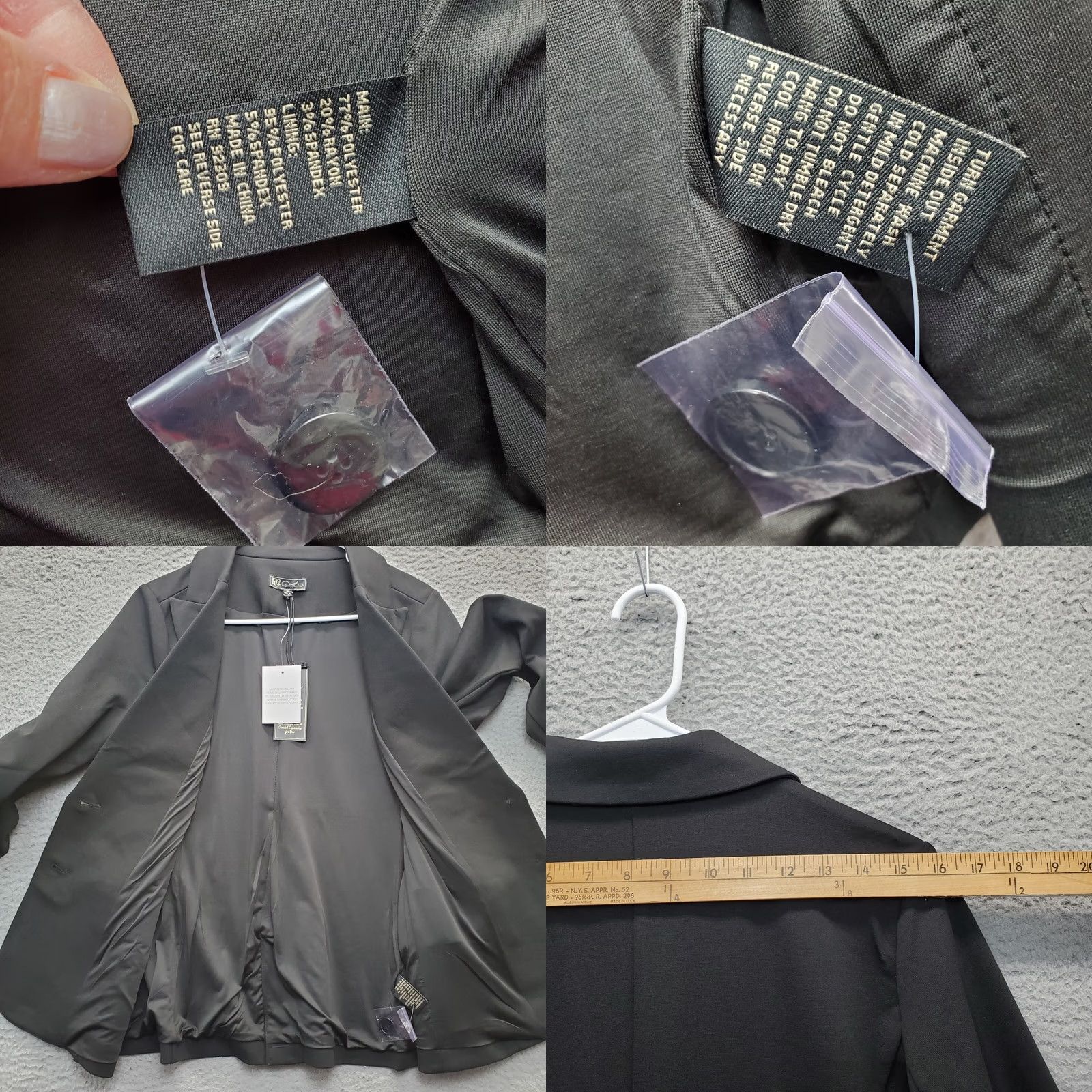 Vintage DG2 Blazer Womens Size S Black Lined Notch Lapel 2 Button Jacket Size S / US 4 / IT 40 - 8 Thumbnail