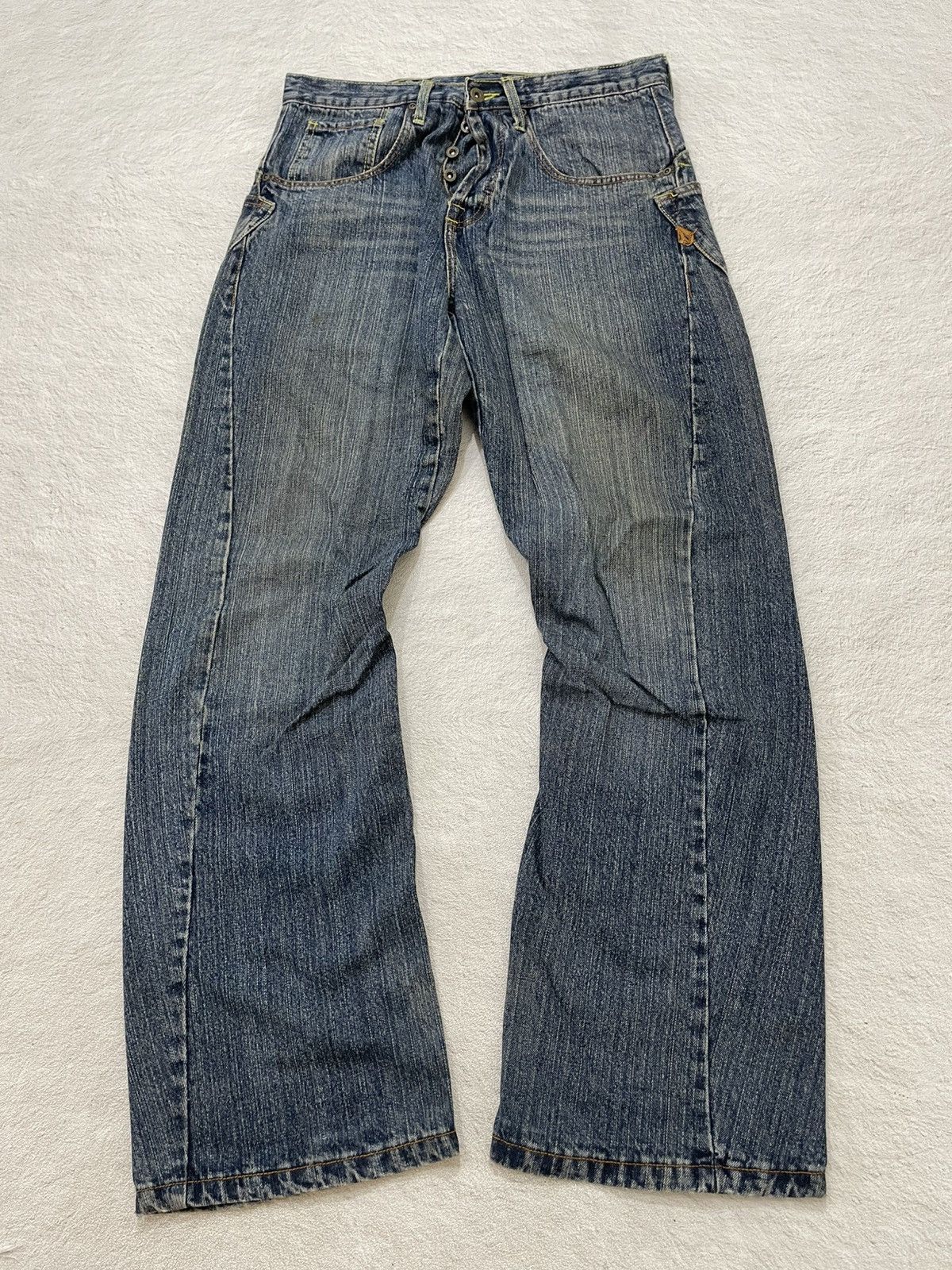 Volcom Volcom Workwear Archival Denim Big Logo Mudwash Jeans Y2K Size US 33 - 2 Thumbnail