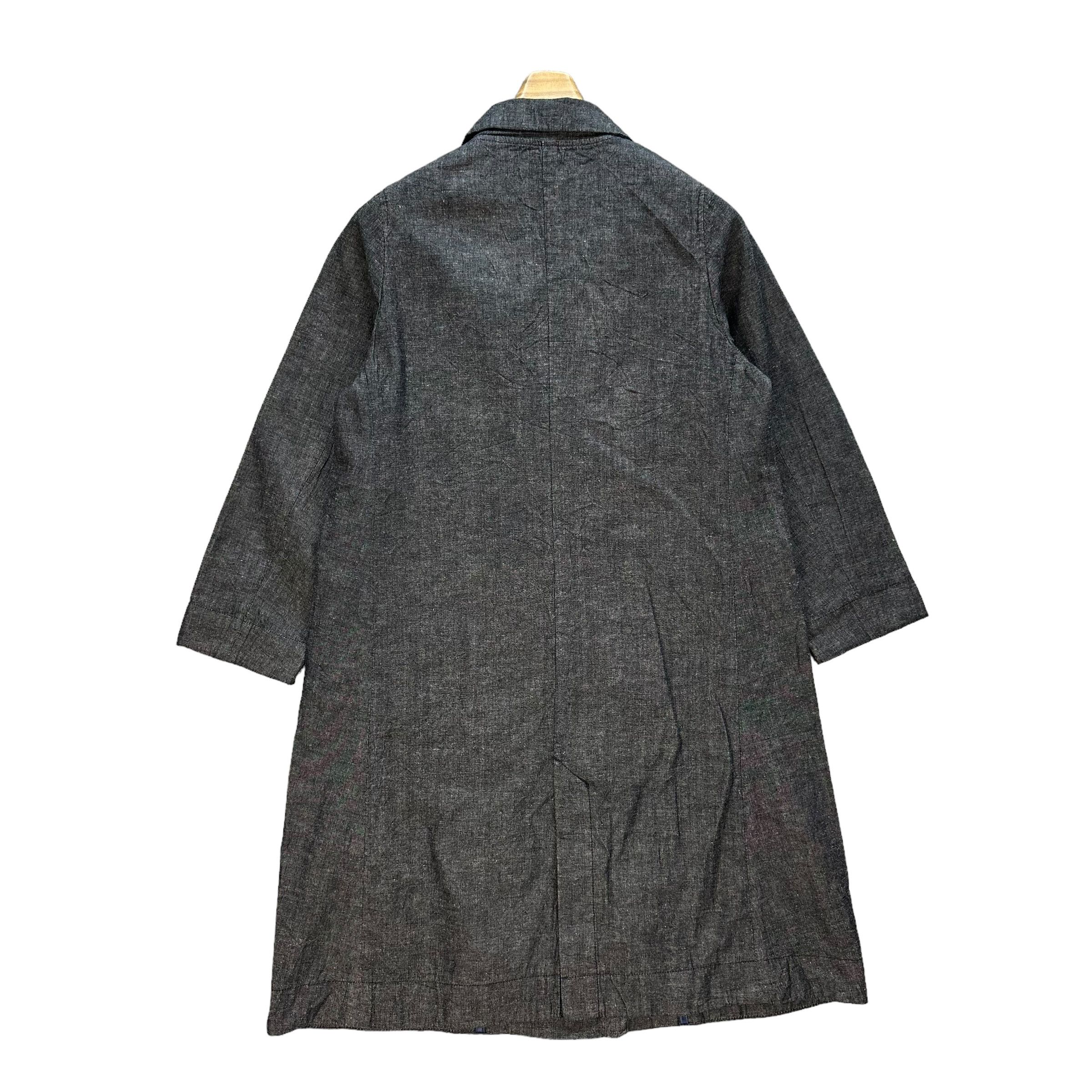 Japanese Brand +M Cotton Linen Overcoat #A20-0473 Size M / US 6-8 / IT 42-44 - 10 Thumbnail
