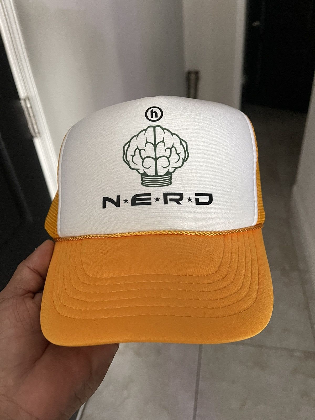 Pharrell Hidden x N.E.R.D. Logo Trucker hat | Grailed