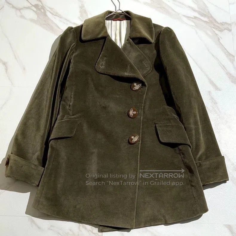 Vivienne Westwood Vivienne Westwood Green Velvet Coat. Size US L / EU 52-54 / 3 - 1 Thumbnail