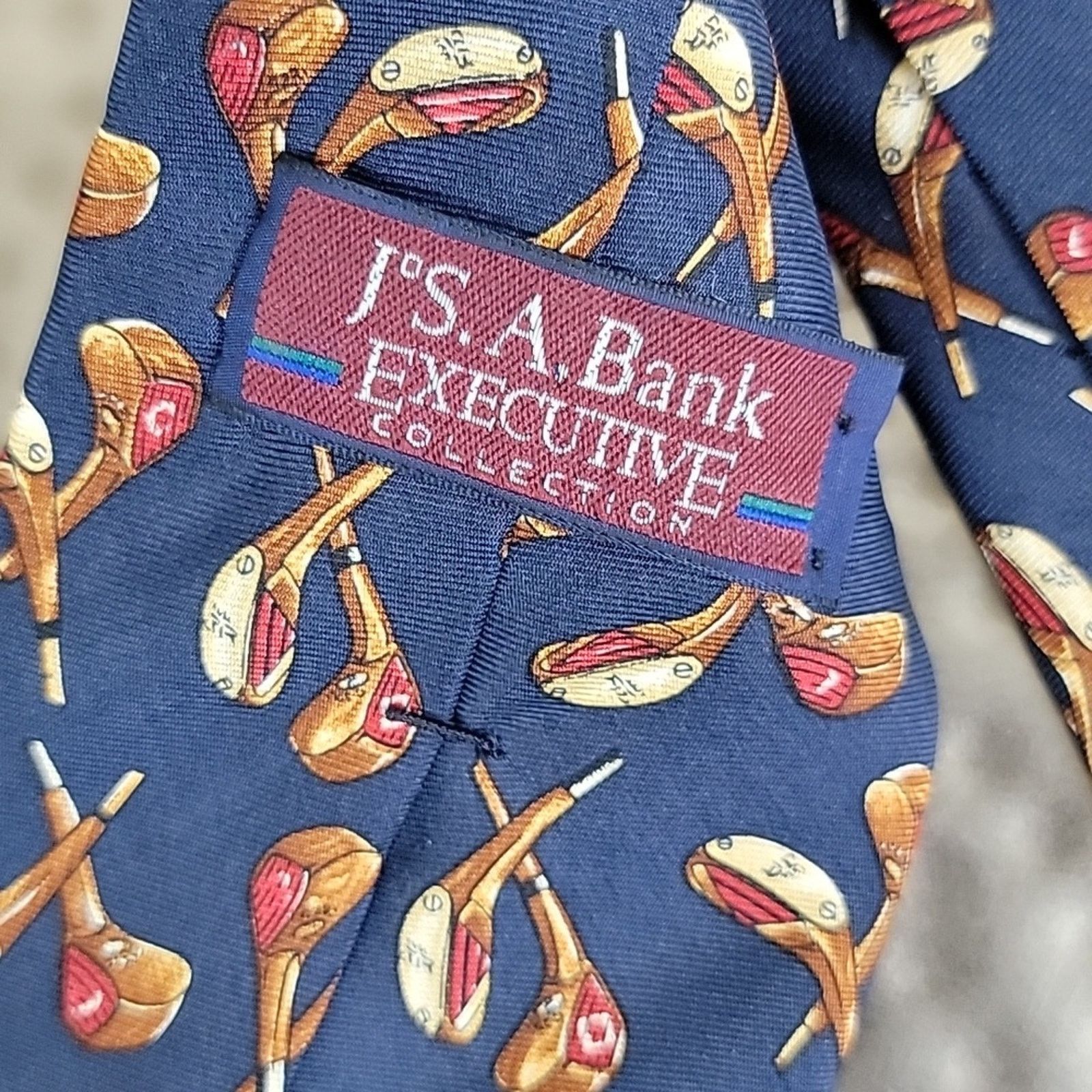 Jos. A. Bank Jos A. Bank Executive Golf Caddy Theme Handmade Silk Tie Size ONE SIZE - 6 Thumbnail