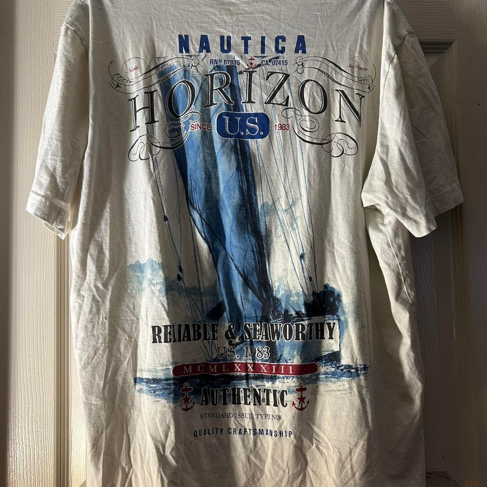Nautica (L) Nautica Vintage Boat Shirt Size US L / EU 52-54 / 3 - 1 Thumbnail
