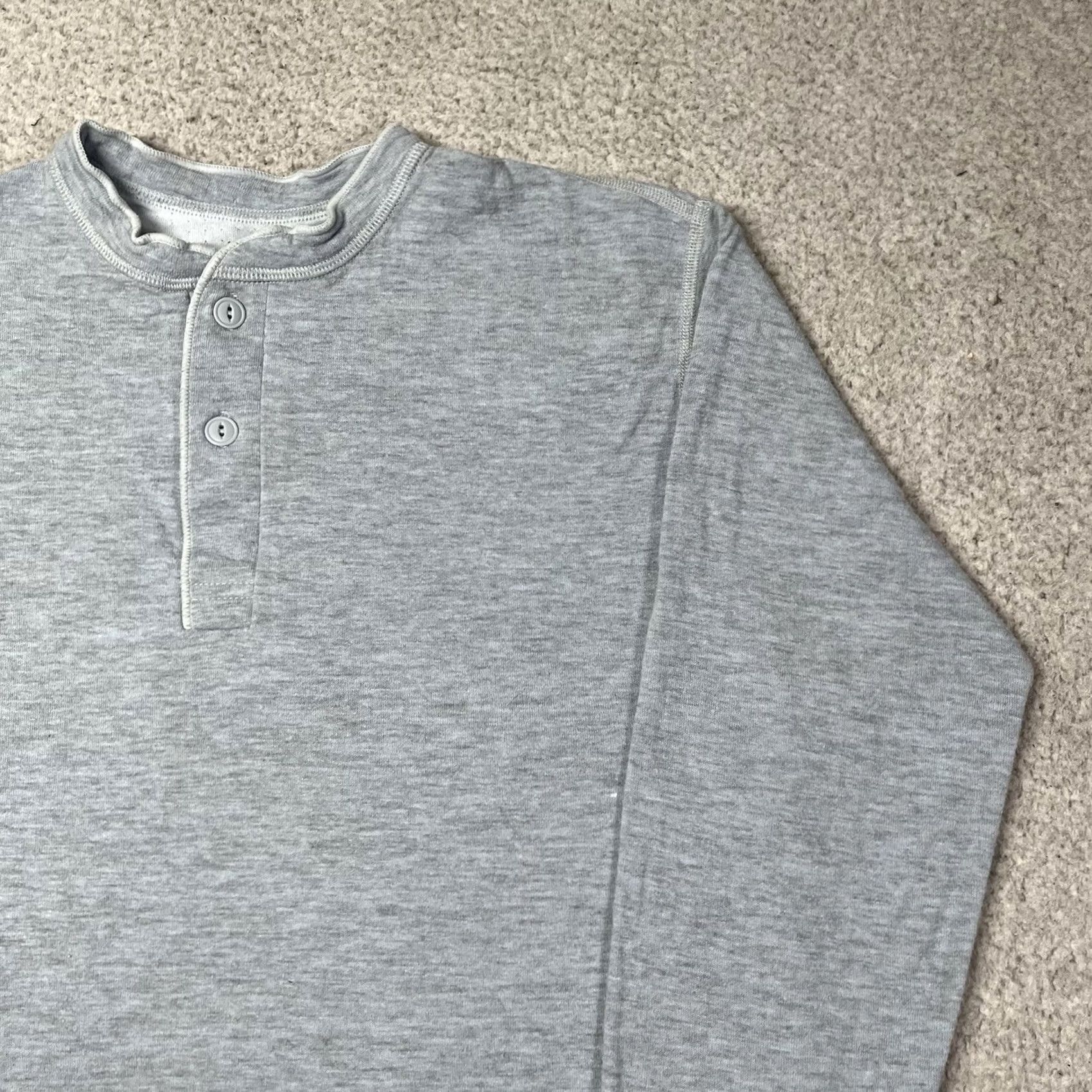 Vintage VINTAGE LL Bean River Driver Shirt Mens M Blue Henley Wool Long Sleeve Thermal 2 Layer Size US M / EU 48-50 / 2 - 6 Thumbnail