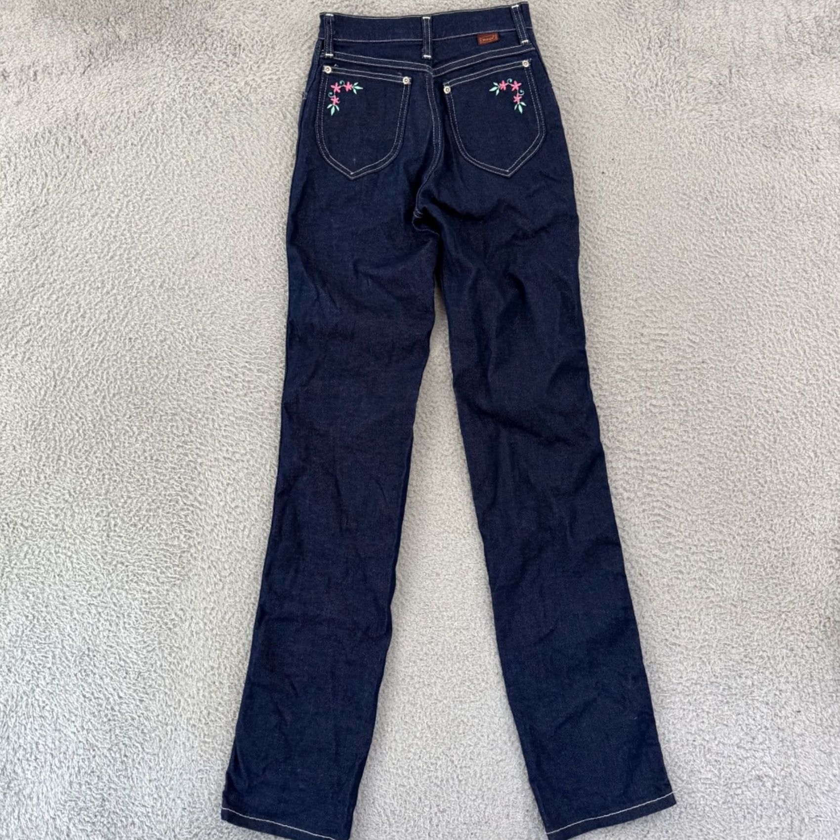 Wrangler VINTAGE Wrangler Jeans Womens 5 Juniors Blue High Rise No Fault Denim 70s USA Size 27" / US 4 / IT 40 - 2 Thumbnail