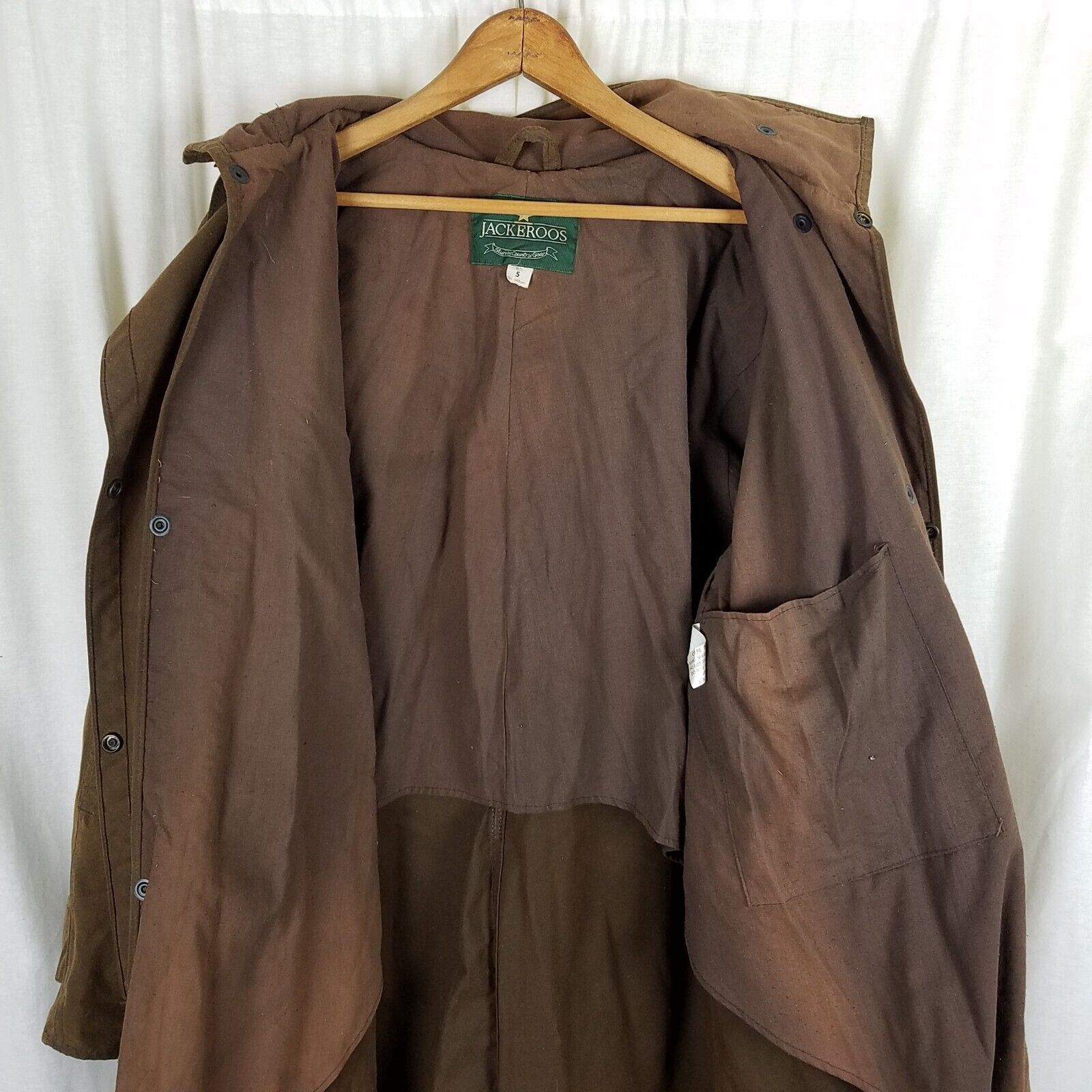 Vintage Jackeroos Oiled Canvas Waxed Stockman Drovers Trench Coat 5 Size US L / EU 52-54 / 3 - 9 Thumbnail