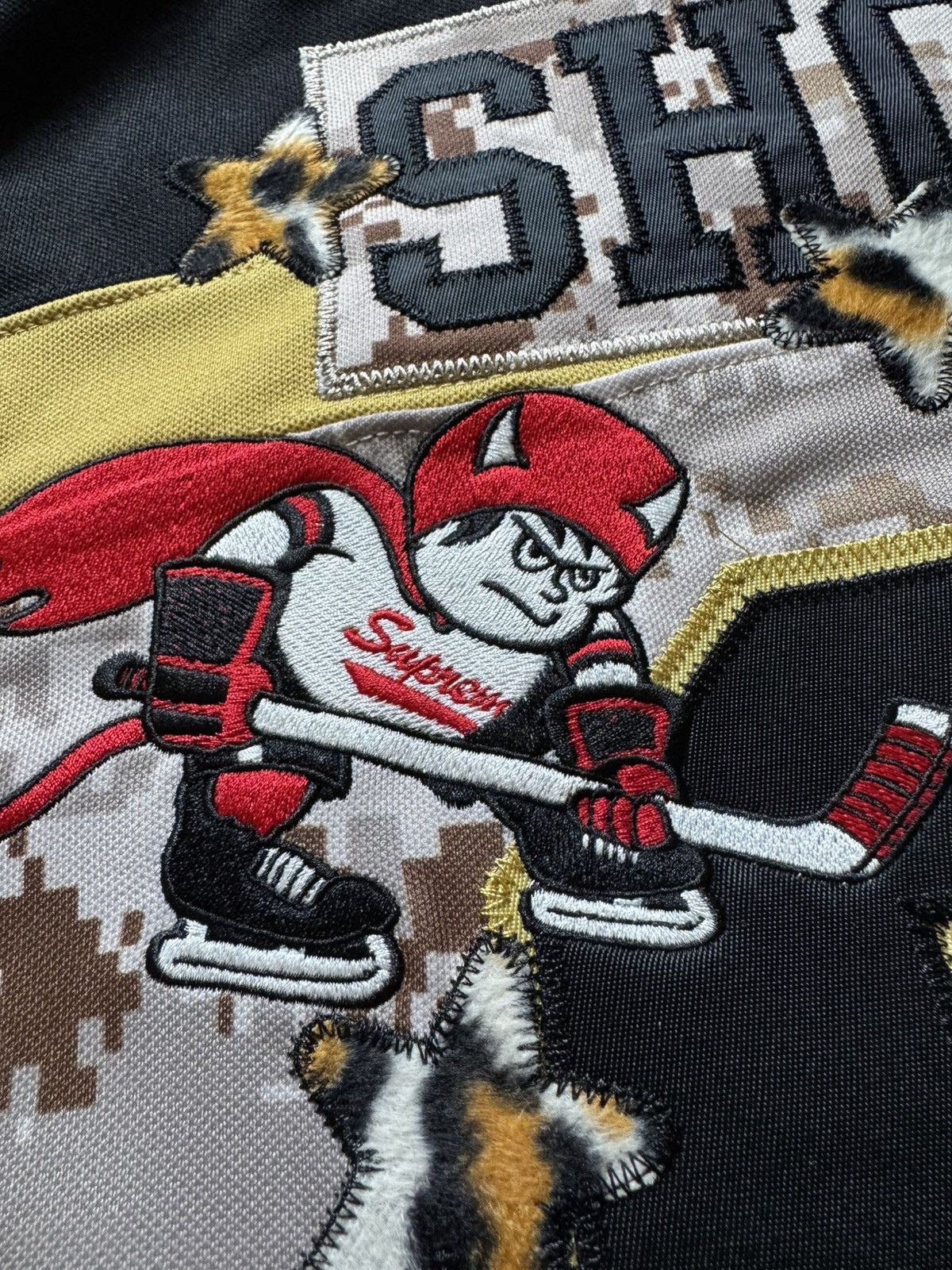 Supreme Supreme Fire & Ice Patches Hockey Jersey Camo Yellow Size US L / EU 52-54 / 3 - 5 Thumbnail