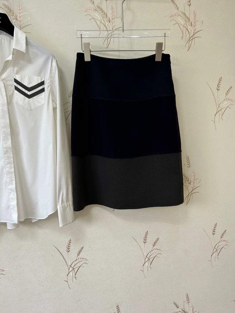 Loropiana Colorblock Cashmere Skirt -dmc