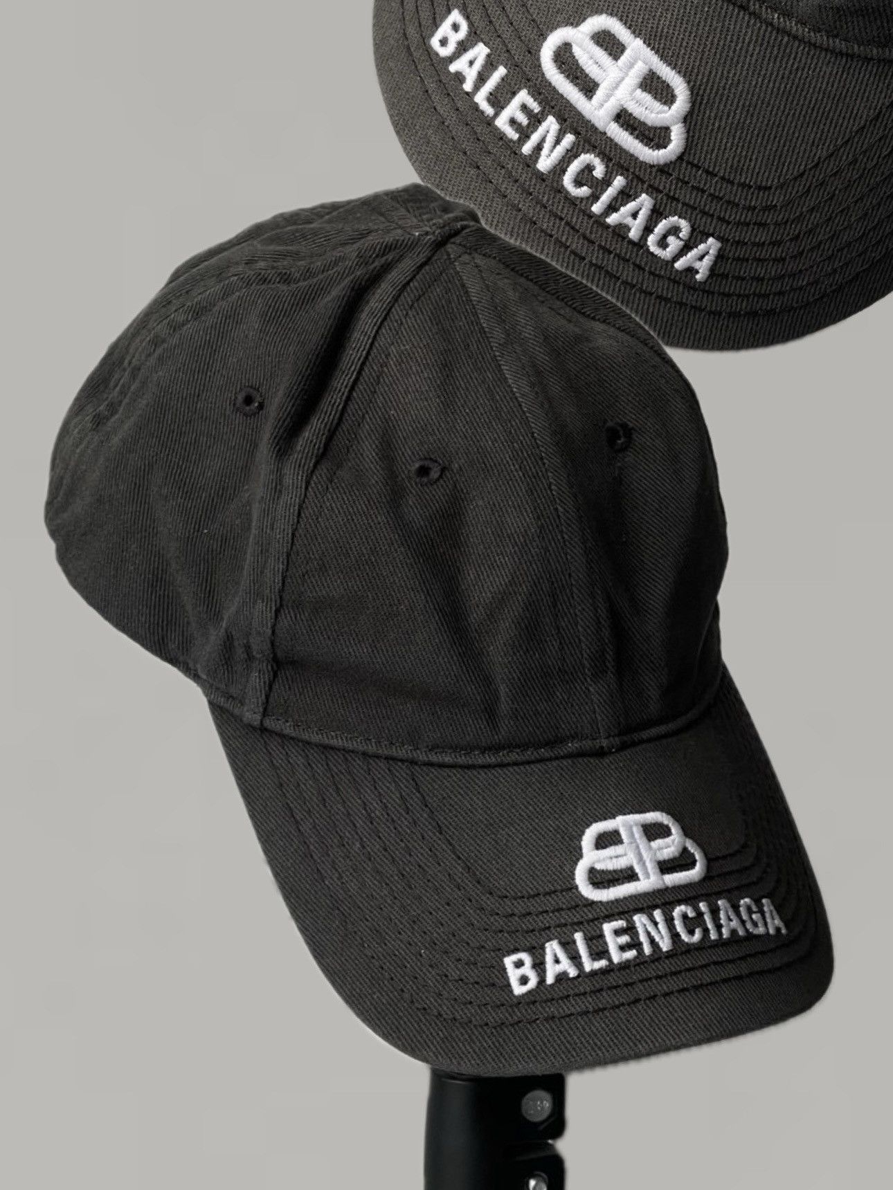 Cap Balenciaga Mode Black Balenciaga Nano BB Black Baseball Cap