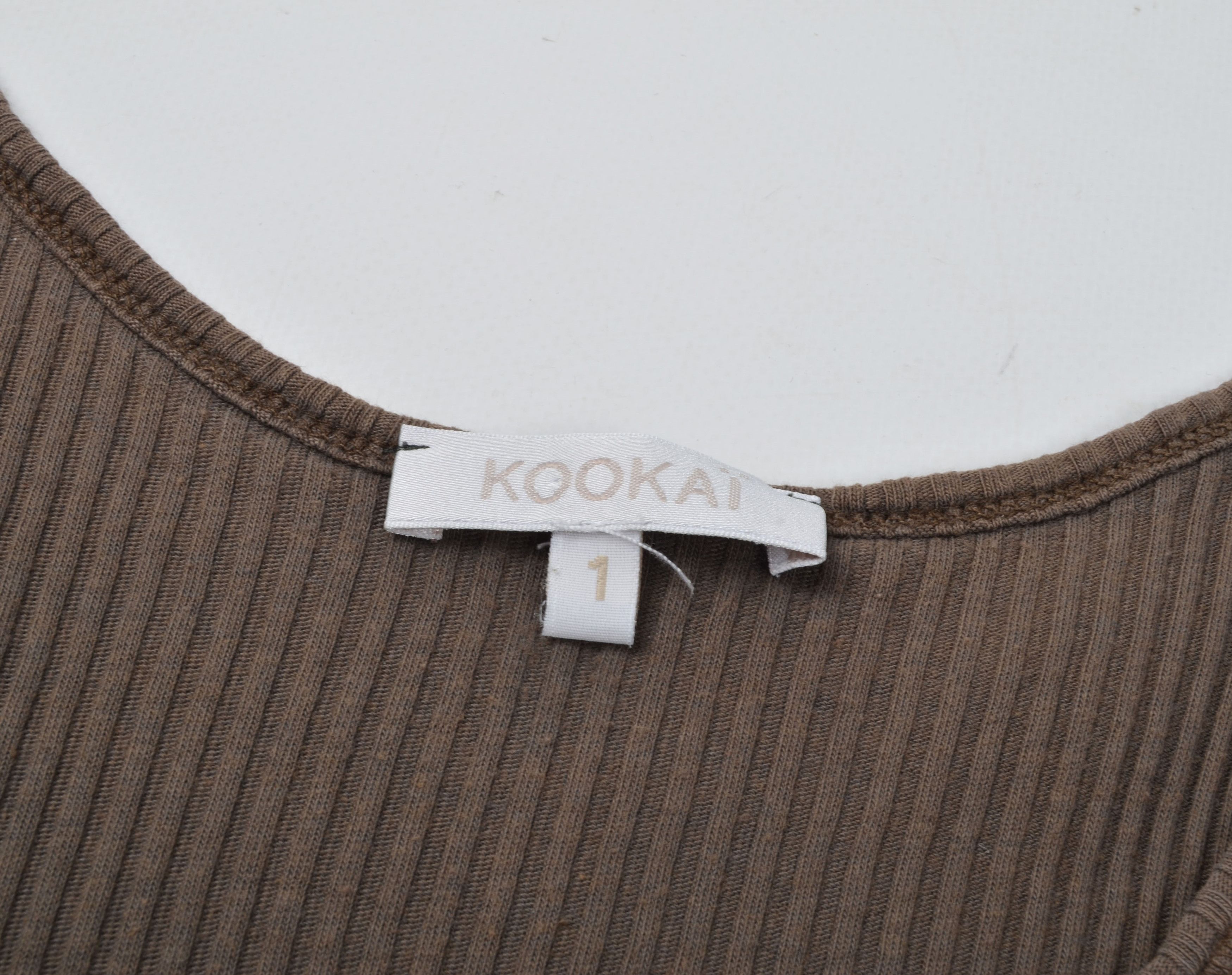 Designer Vintage Kookai Y2K Coquette Cottage Rib Knit Gray Top Size S / US 4 / IT 40 - 7 Thumbnail