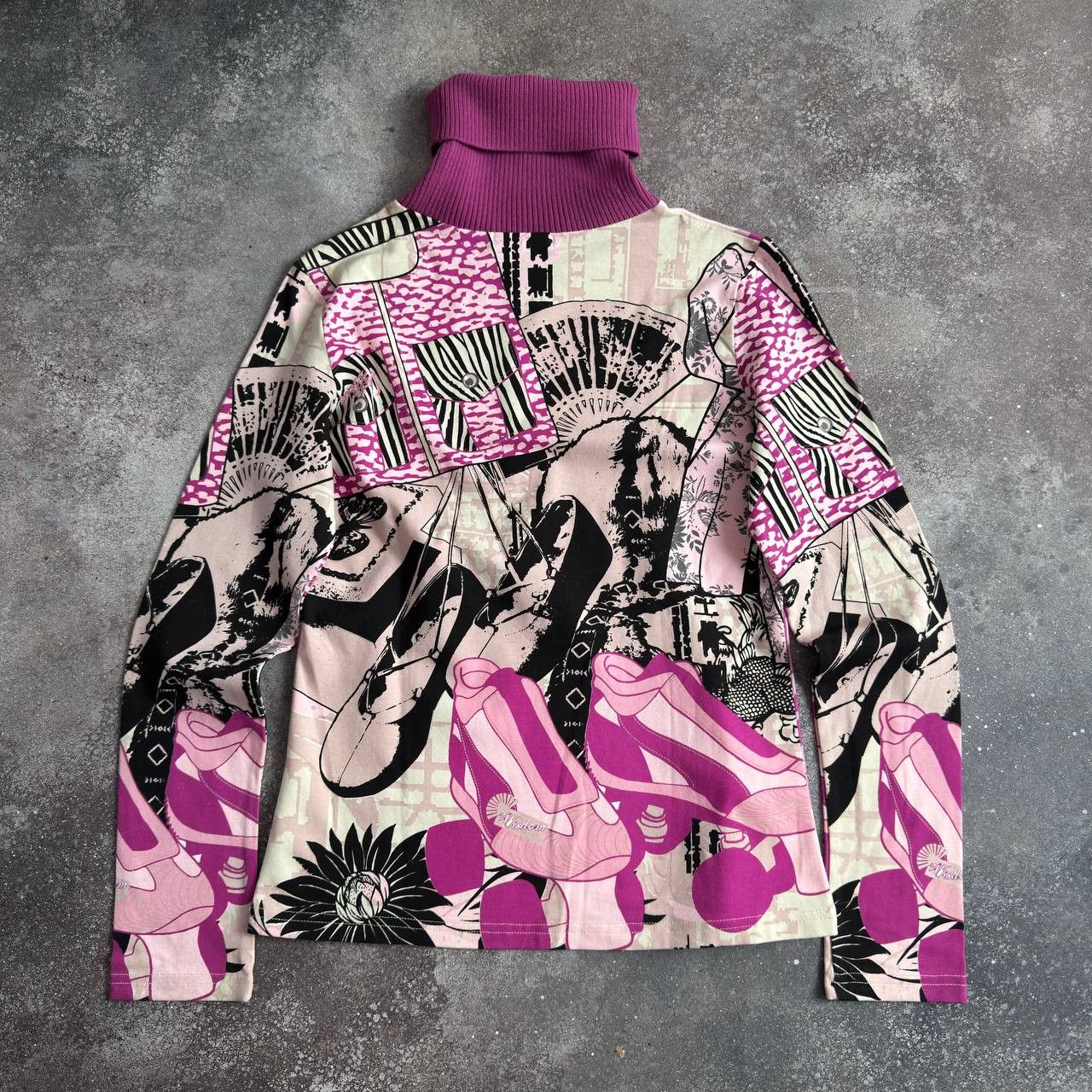 Custo Barcelona Custo Barcelona Y2K Vintage Lady Printed Long Sleeve Top Size M / US 6-8 / IT 42-44 - 9 Thumbnail