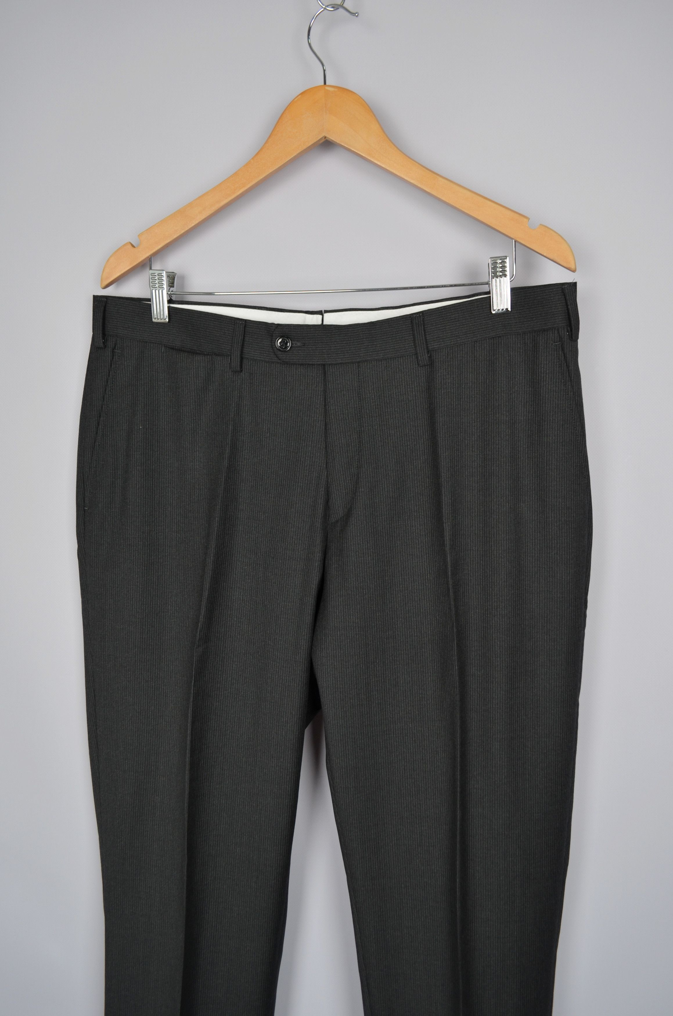 Designer × Suitsupply Suitsupply Brescia Striped Grey Pants Trousers Size 52\US36 Size US 36 / EU 52 - 2 Thumbnail
