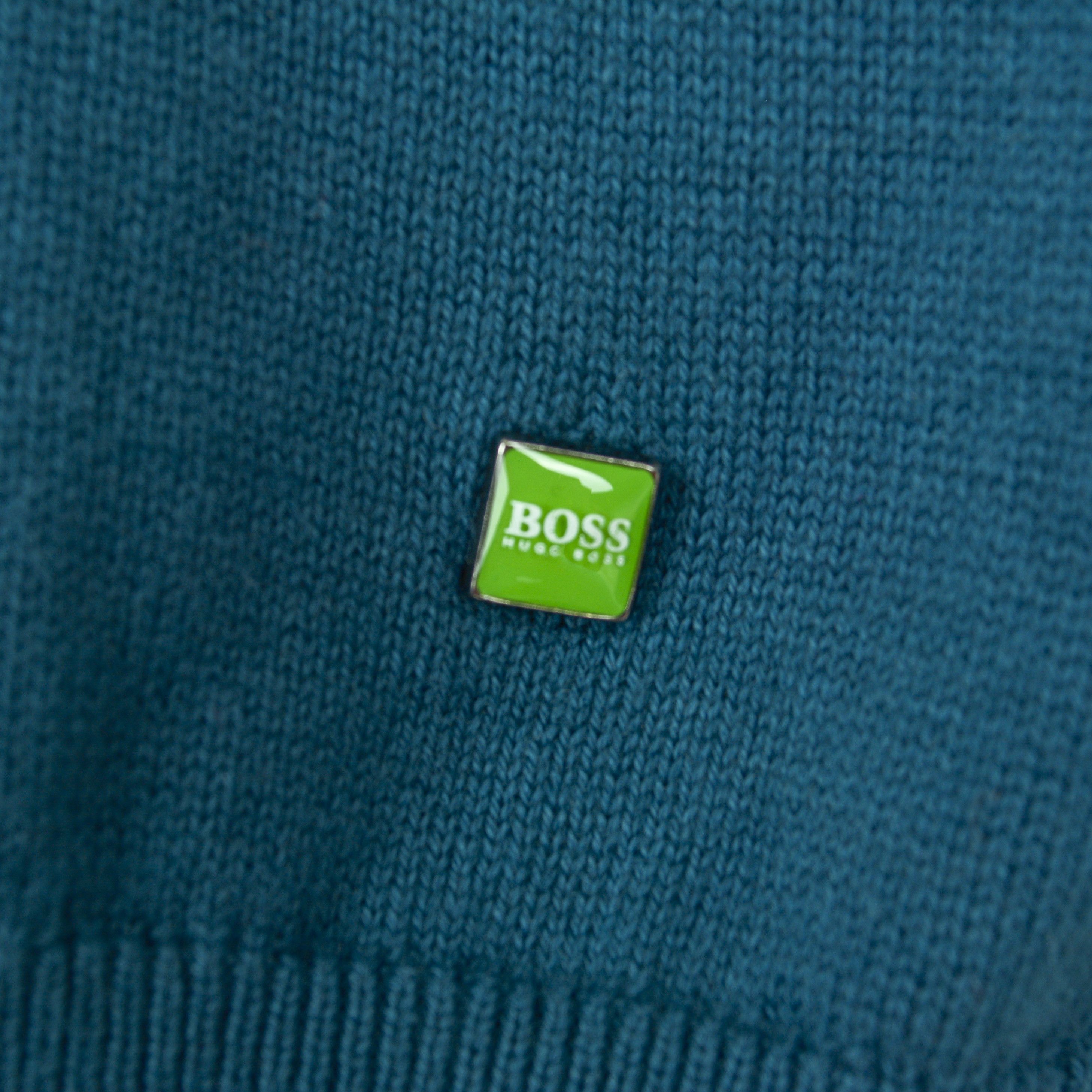 Hugo Boss Cotton Sweater V-Neck Pullover L Jumper acrylic knit office Size US L / EU 52-54 / 3 - 3 Thumbnail