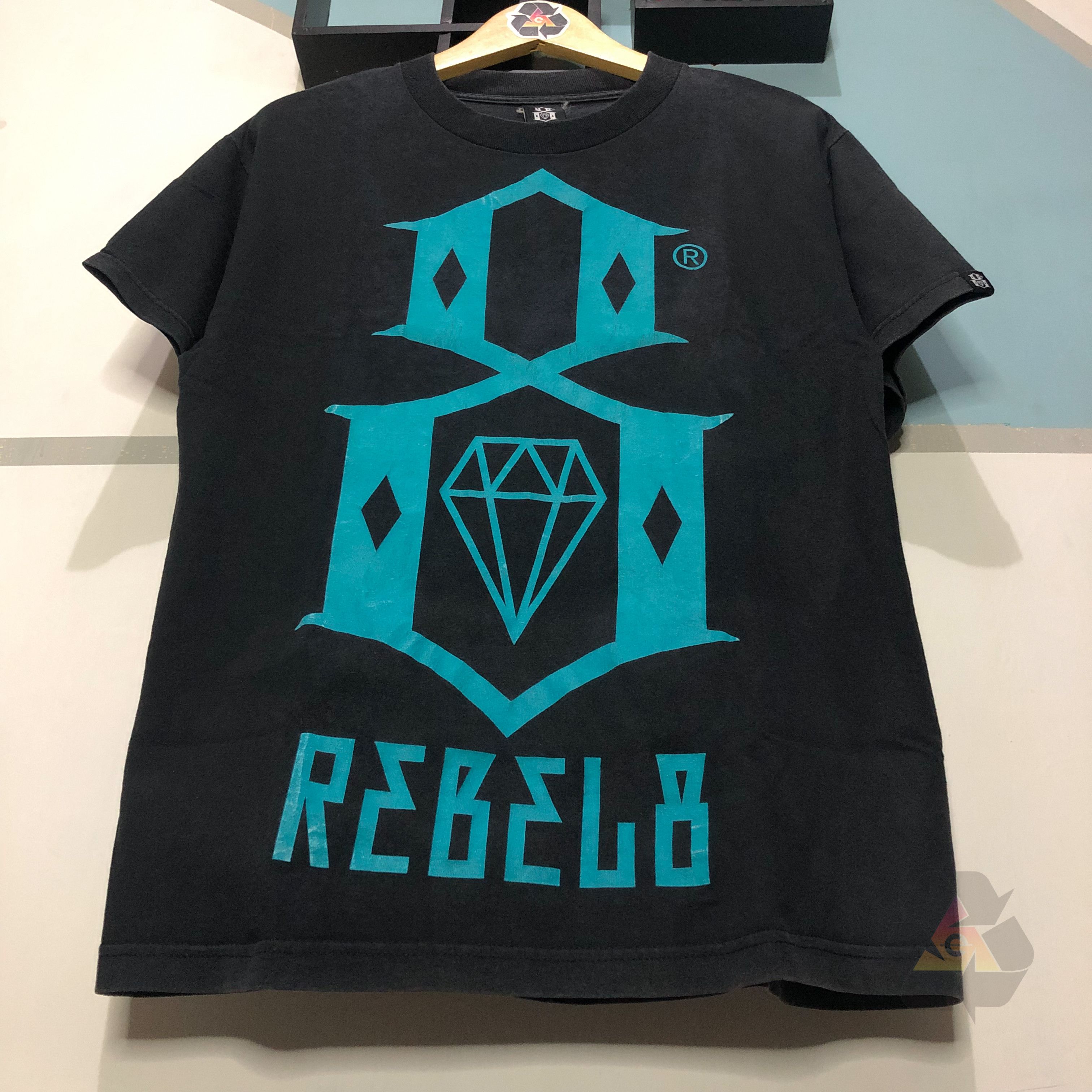 Rebel8 × Vintage Rebel 8 Vintage Big Logo T-Shirt Y2K Size US L / EU 52-54 / 3 - 4 Thumbnail