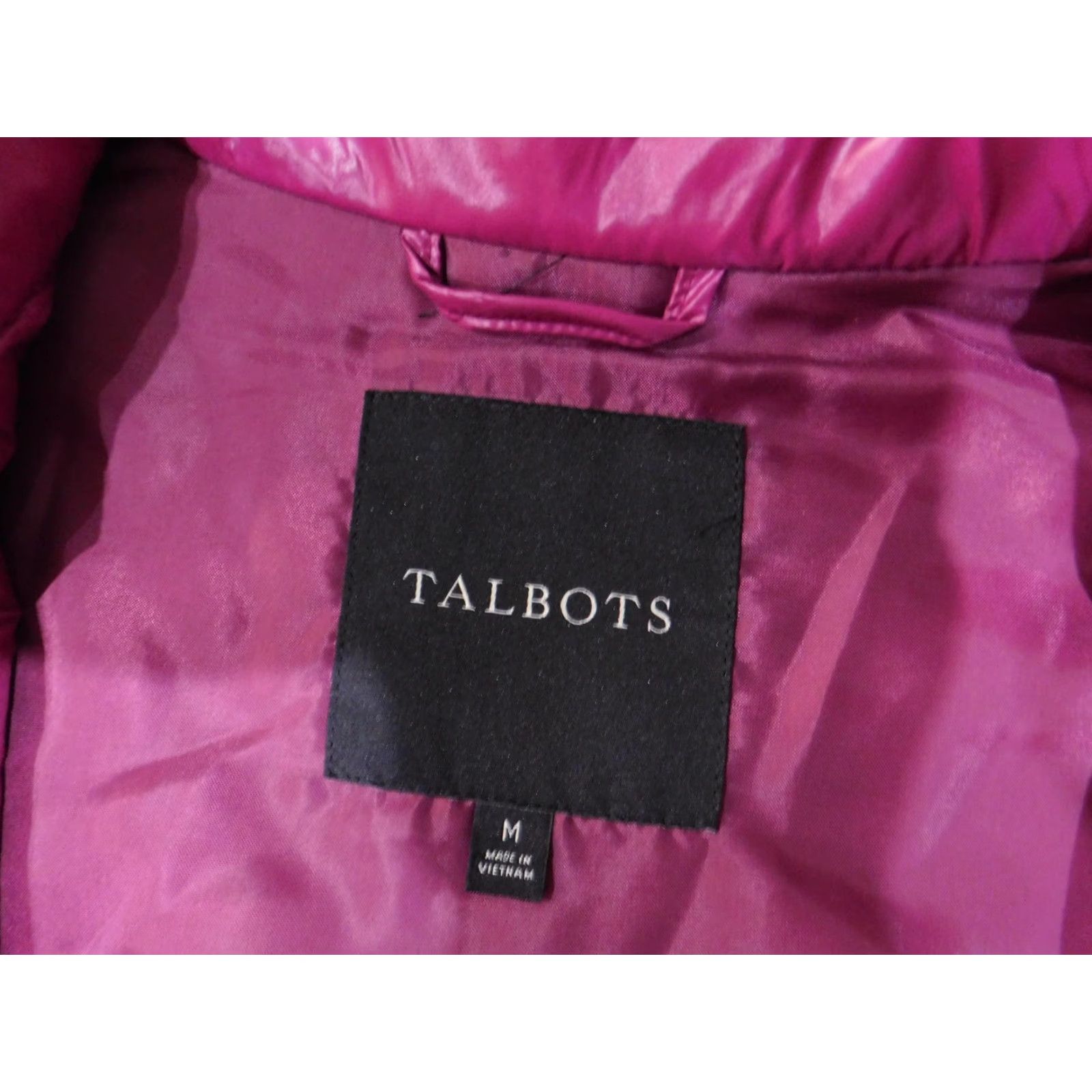 Talbots VINTAGE Talbots Vest Womens M Quilted Sleeveless Zip Snap Lightweight Polyester Pink Jewel Tone Stand Collar Pockets Womens Size M / US 6-8 / IT 42-44 - 6 Thumbnail