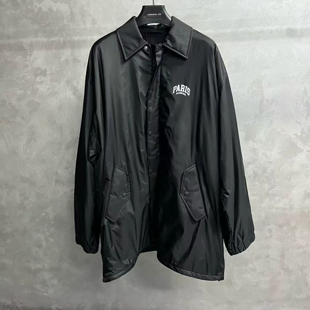 Balenciaga balenciaga black long sleeve collar jacket Size US M / EU 48-50 / 2 - 1 Thumbnail