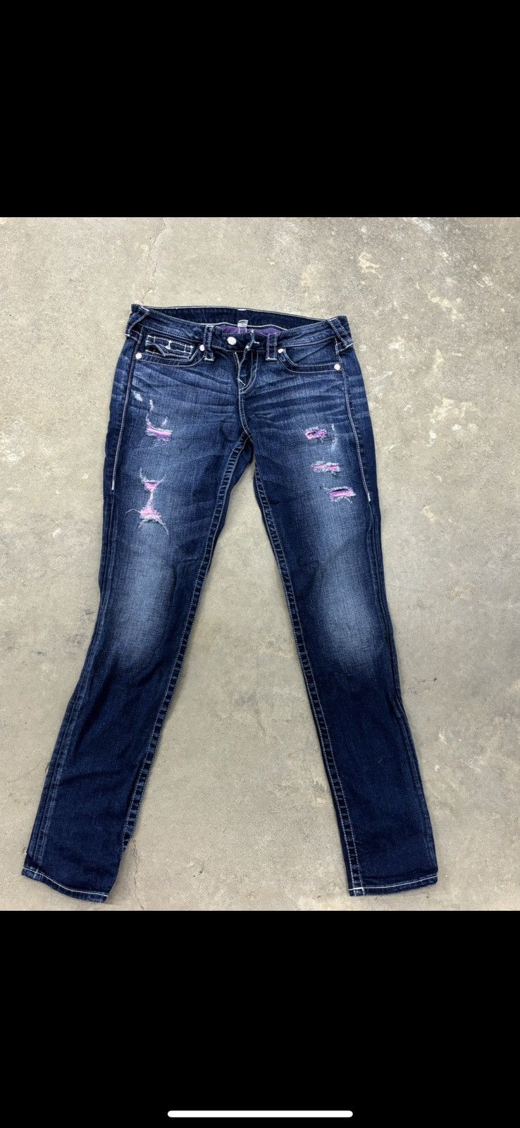 True Religion × Vintage TRUE RELIGION JEANS ( with pink details) Size 28" / US 6 / IT 42 - 2 Thumbnail