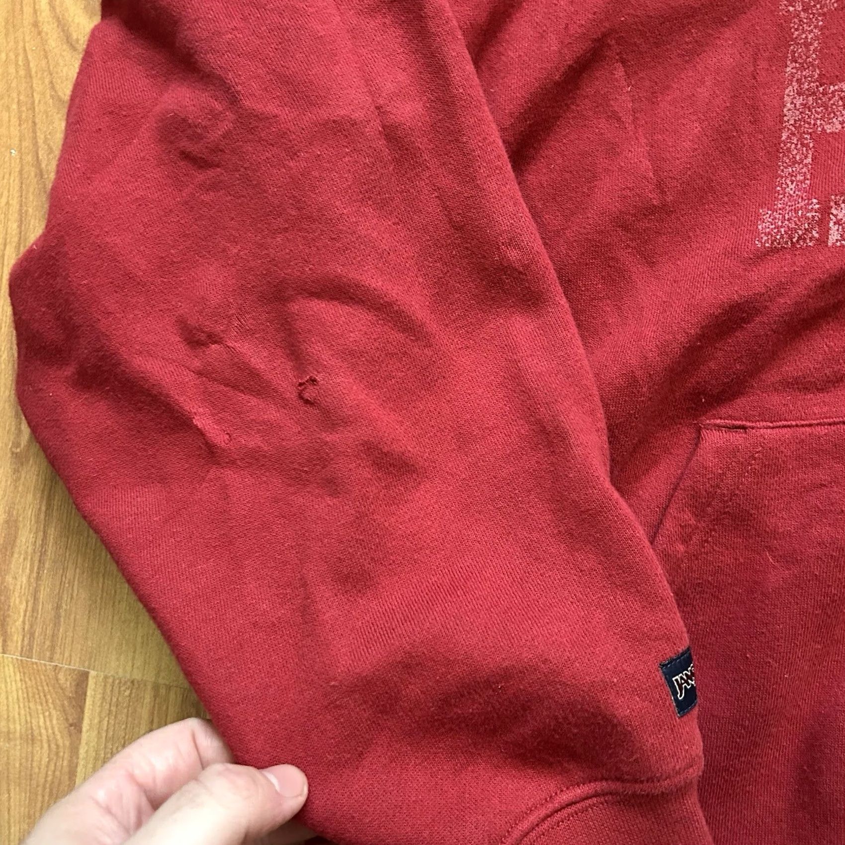 Jansport VINTAGE Jansport Hoodie College Full Zip IUPUI 2000s Y2K XL Red Men Mens XL Size US XL / EU 56 / 4 - 2 Thumbnail