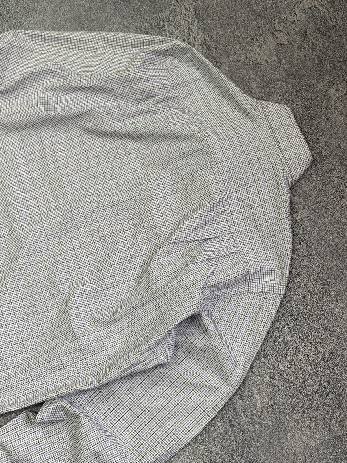 Ermenegildo Zegna Ermenegildo Zegna Plaid Shirt Blue Grey Button Up Italy M Size US M / EU 48-50 / 2 - 10 Thumbnail