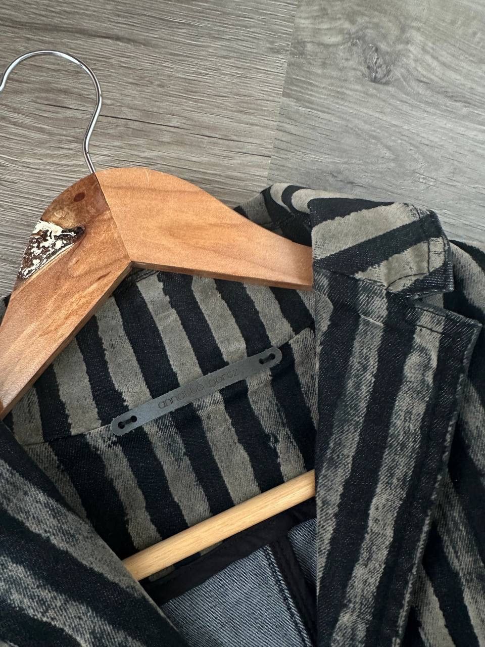 Annette Gortz × Japanese Brand × Vintage Vintage Japanese Avant Garde Striped Womesn Coat Jacket Size M / US 6-8 / IT 42-44 - 7 Thumbnail