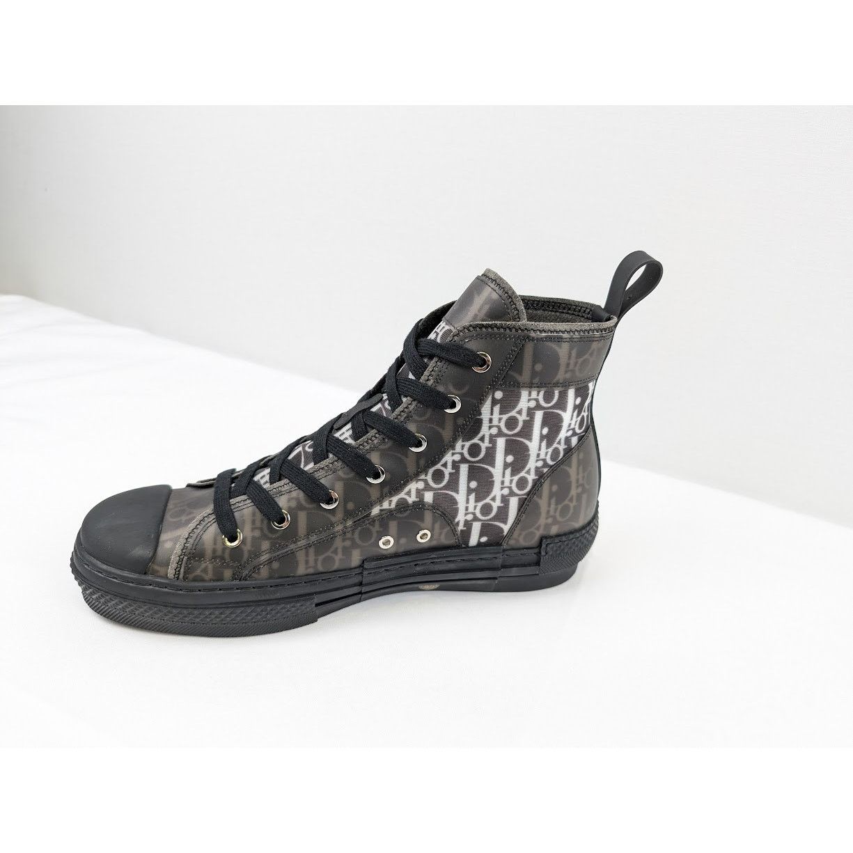 Dior o1rshd1 B23 Oblique High-Top Sneakers in Black / White Size US 12 / EU 45 - 11 Thumbnail