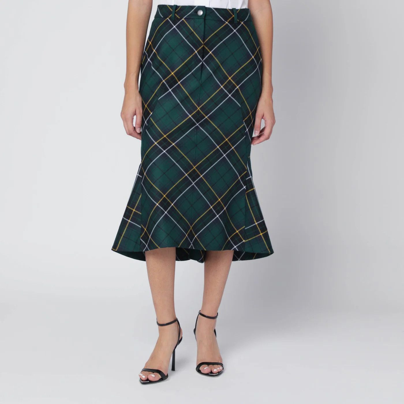 Alexander McQueen o1d2blof0426 Wool Flared Skirt in Multicolor Size 28" / US 6 / IT 42 - 5 Thumbnail