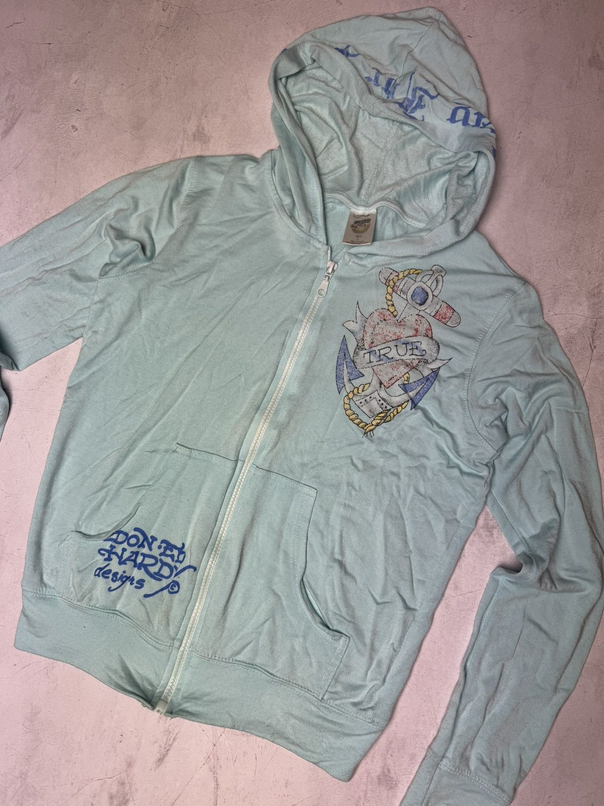 Christian Audigier × Ed Hardy × Vintage Ed Hardy Hoodie Y2K Vintage Size L / US 10 / IT 46 - 6 Thumbnail
