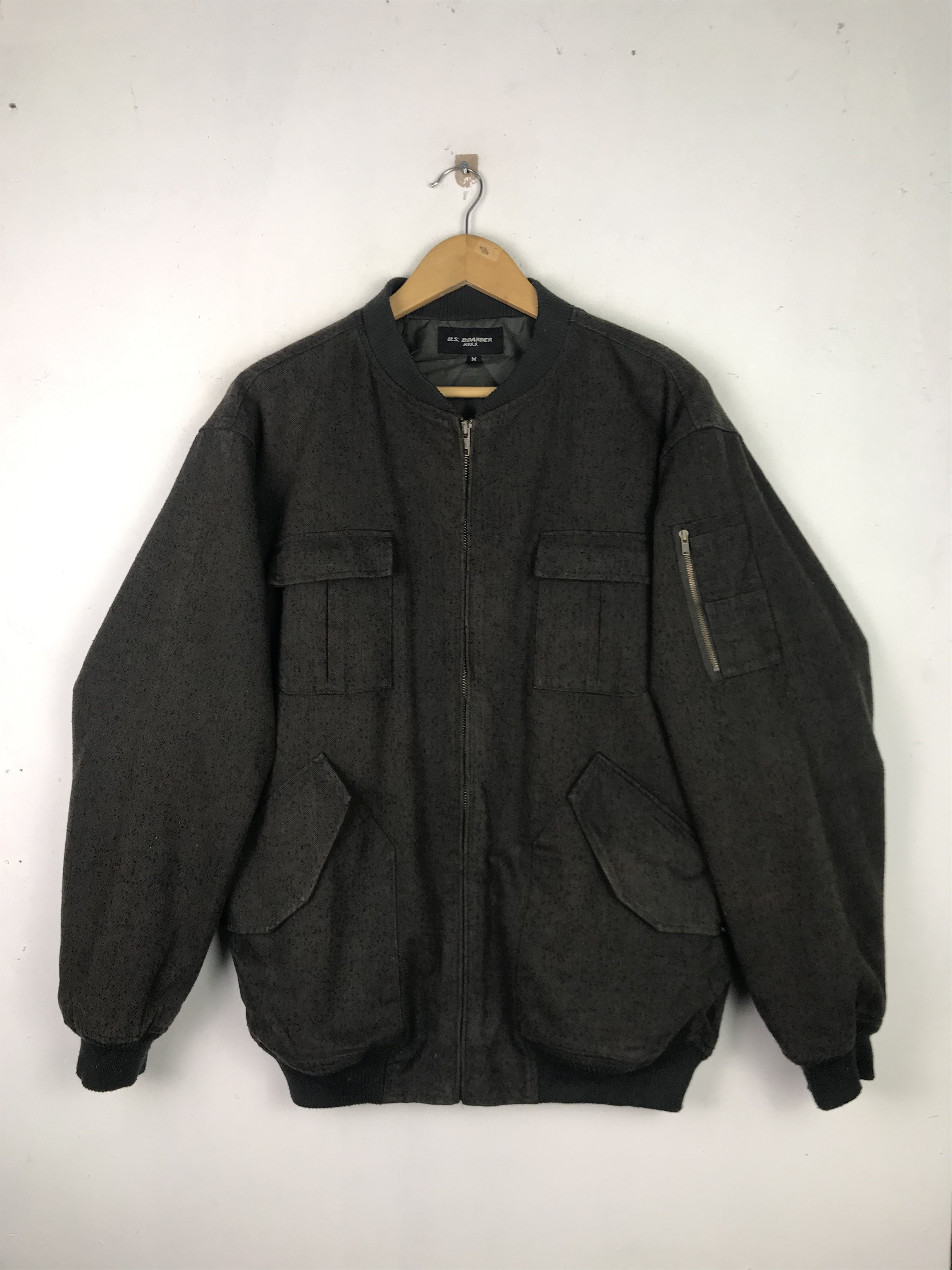 Vintage 90's US Boarder Bomber Jacket Rare Design