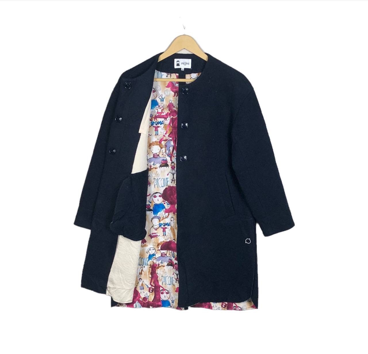 Japanese Brand Avant Garde Picone Art Wool Long Jacket Japanese Fashion Size US M / EU 48-50 / 2 - 1 Thumbnail