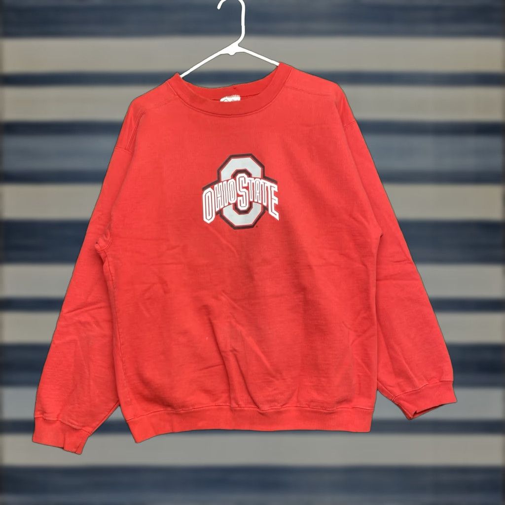 Vintage VINTAGE Ohio State Buckeyes Sweatshirt Mens M Crewneck Nike Sportswear OSU 90s Buckeyes Red Cotton Blend Size US M / EU 48-50 / 2 - 1 Thumbnail