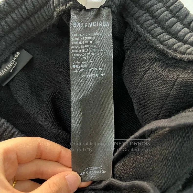 Balenciaga Balenciaga Distressed Logo Print Pants. Size US 26 / EU 42 - 3 Thumbnail
