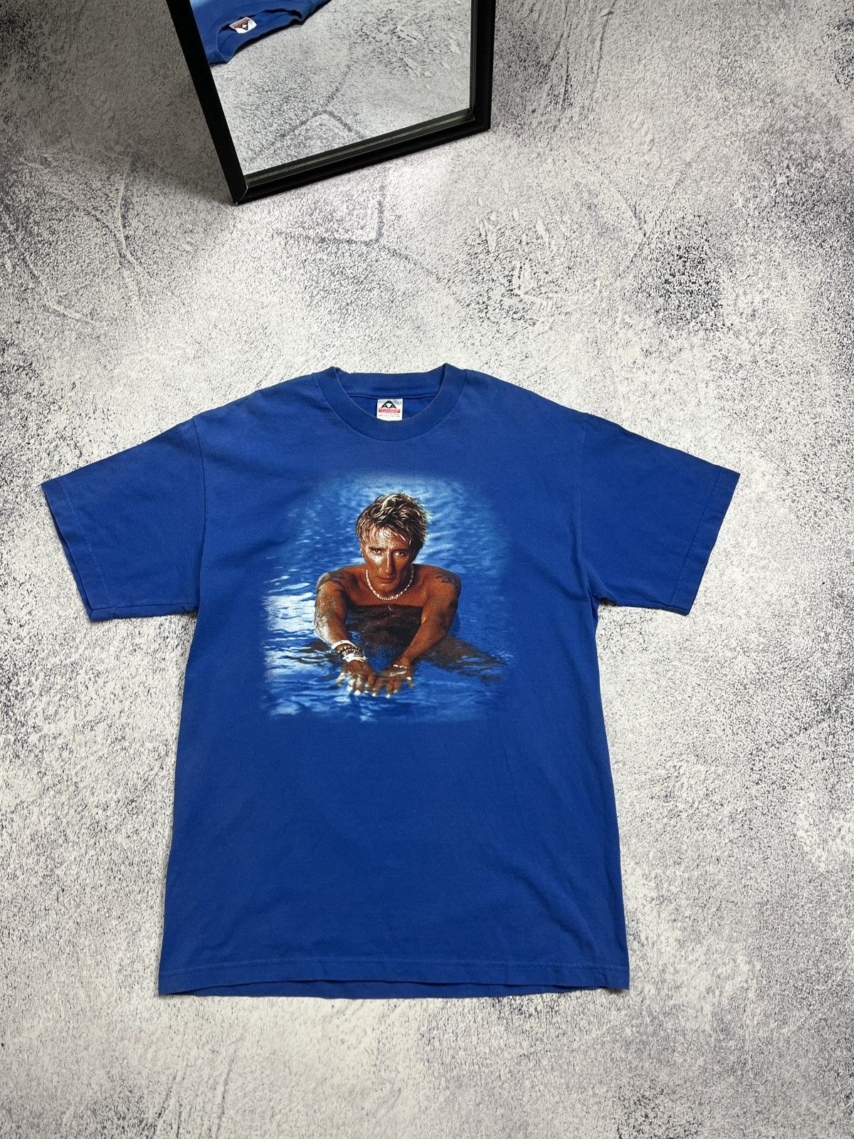 Band Tees × Vintage Rod Stewart Tonight's The Night Las Vegas New Years T-Shirt Size US L / EU 52-54 / 3 - 1 Thumbnail