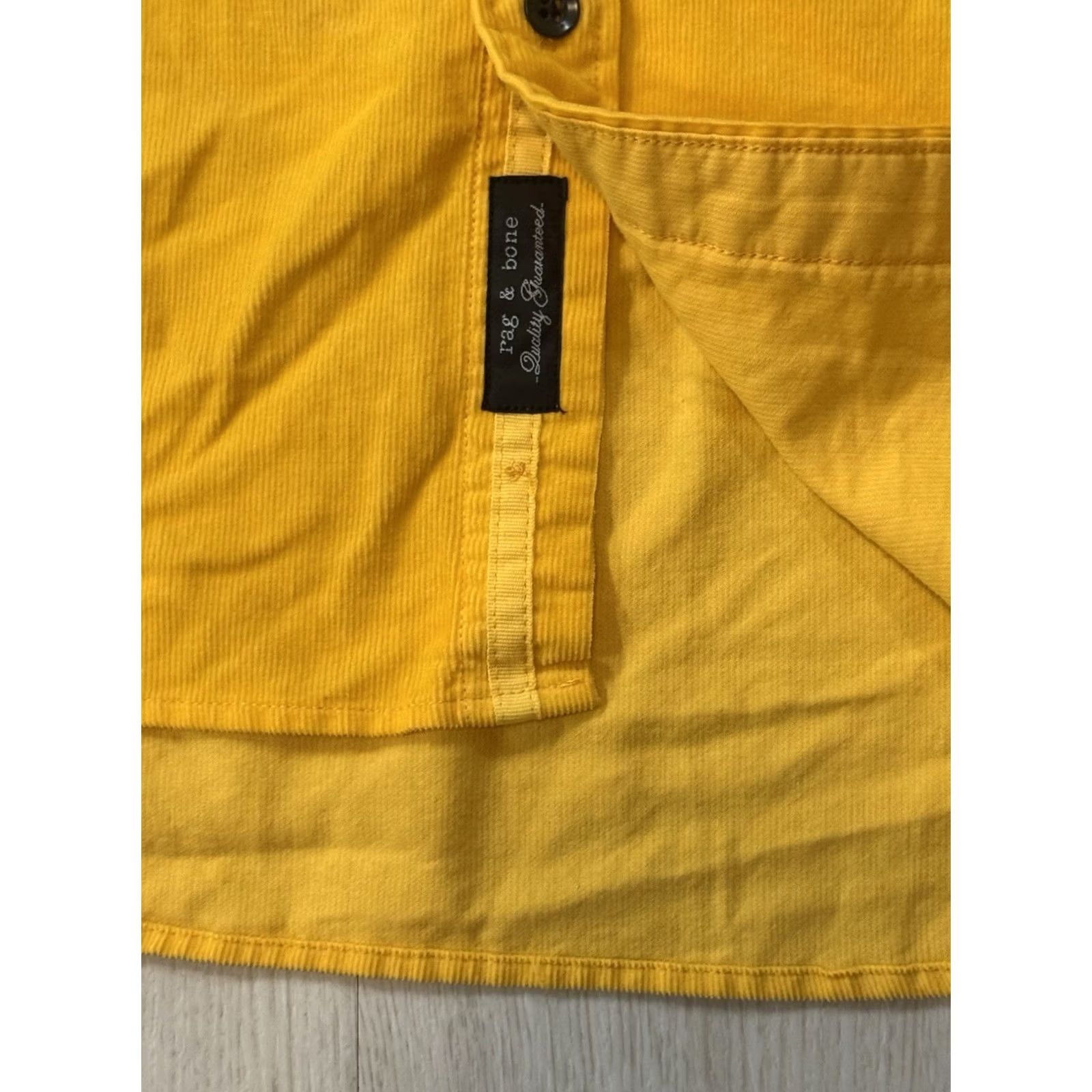 Rag & Bone NWT rag & bone Button-Up Shirt L Long Sleeve Corduroy Yellow Size US L / EU 52-54 / 3 - 7 Thumbnail