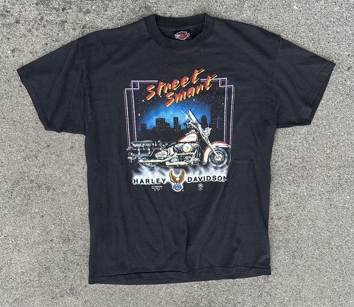 Harley Davidson Vintage 1989 Harley Davidson 3D Emblem Shirt XL Size US XL / EU 56 / 4 - 2 Thumbnail