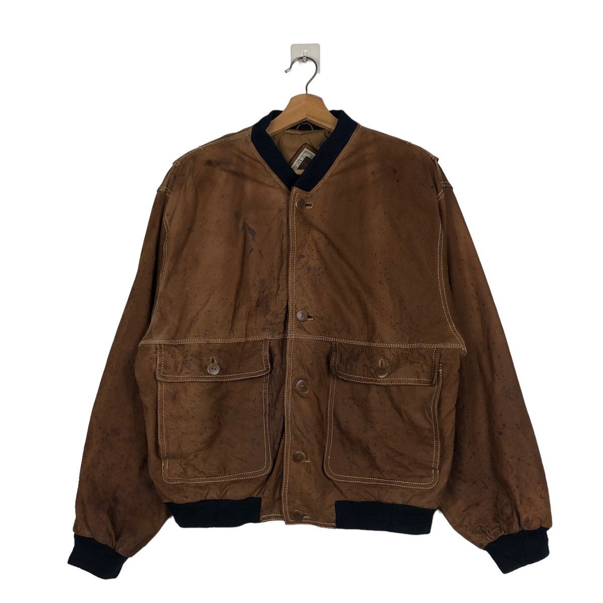 Japanese Brand 📌VINTAGE BIKER LEATHER JACKET HARRISON ISSEY MIYAKE Size US M / EU 48-50 / 2 - 2 Thumbnail