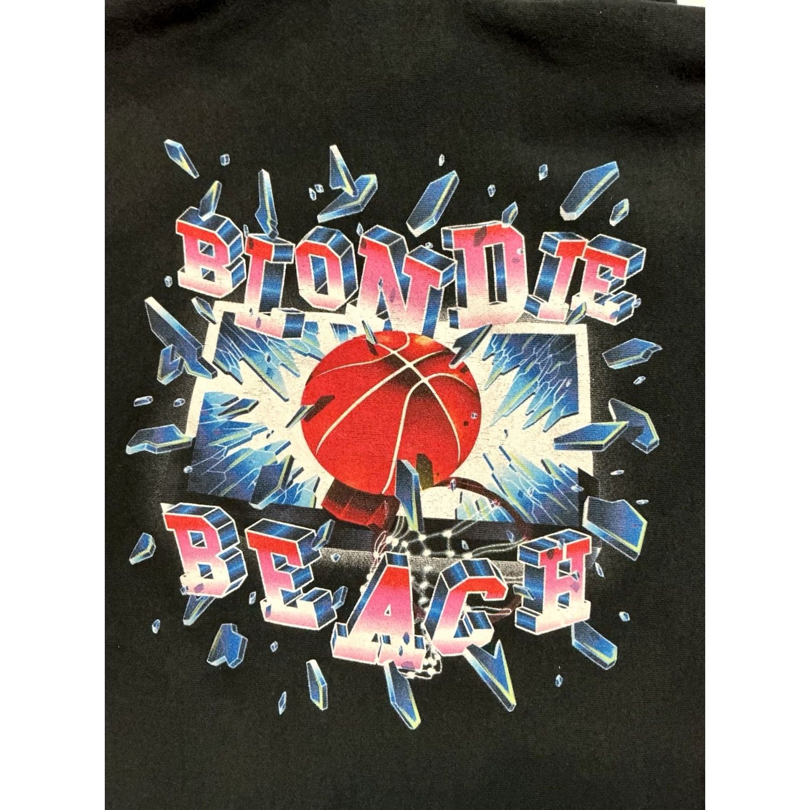 Vintage VINTAGE Blondie Beach Records Los Angeles Basketball Black Heavyweight Hoodie XL Mens Size US XL / EU 56 / 4 - 2 Thumbnail