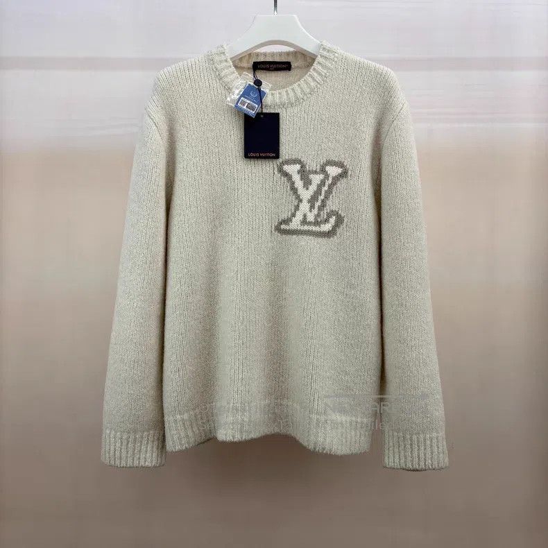 Louis Vuitton Louis Vuitton Intarsia logo teddy sweater Size US XXL / EU 58 / 5 - 1 Thumbnail