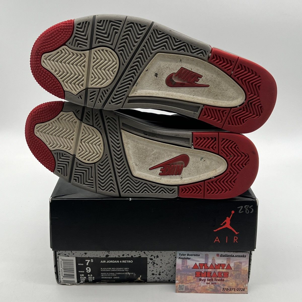Jordan Brand Air Jordan 4 bred Size US 7.5 / EU 40-41 - 8 Thumbnail