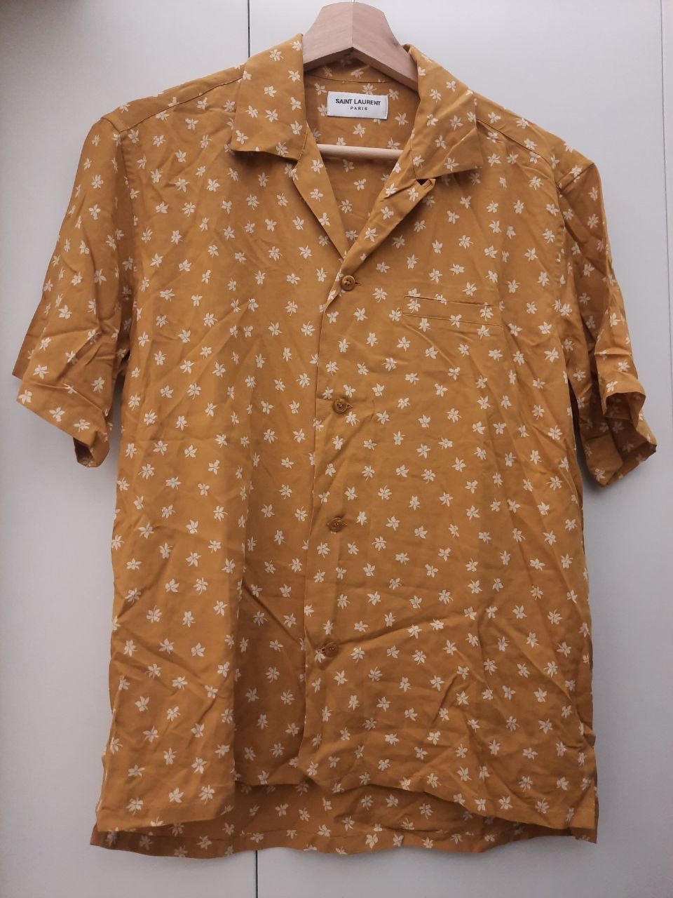 Saint Laurent Paris Mustard Floral Shirt Size US S / EU 44-46 / 1 - 1 Thumbnail