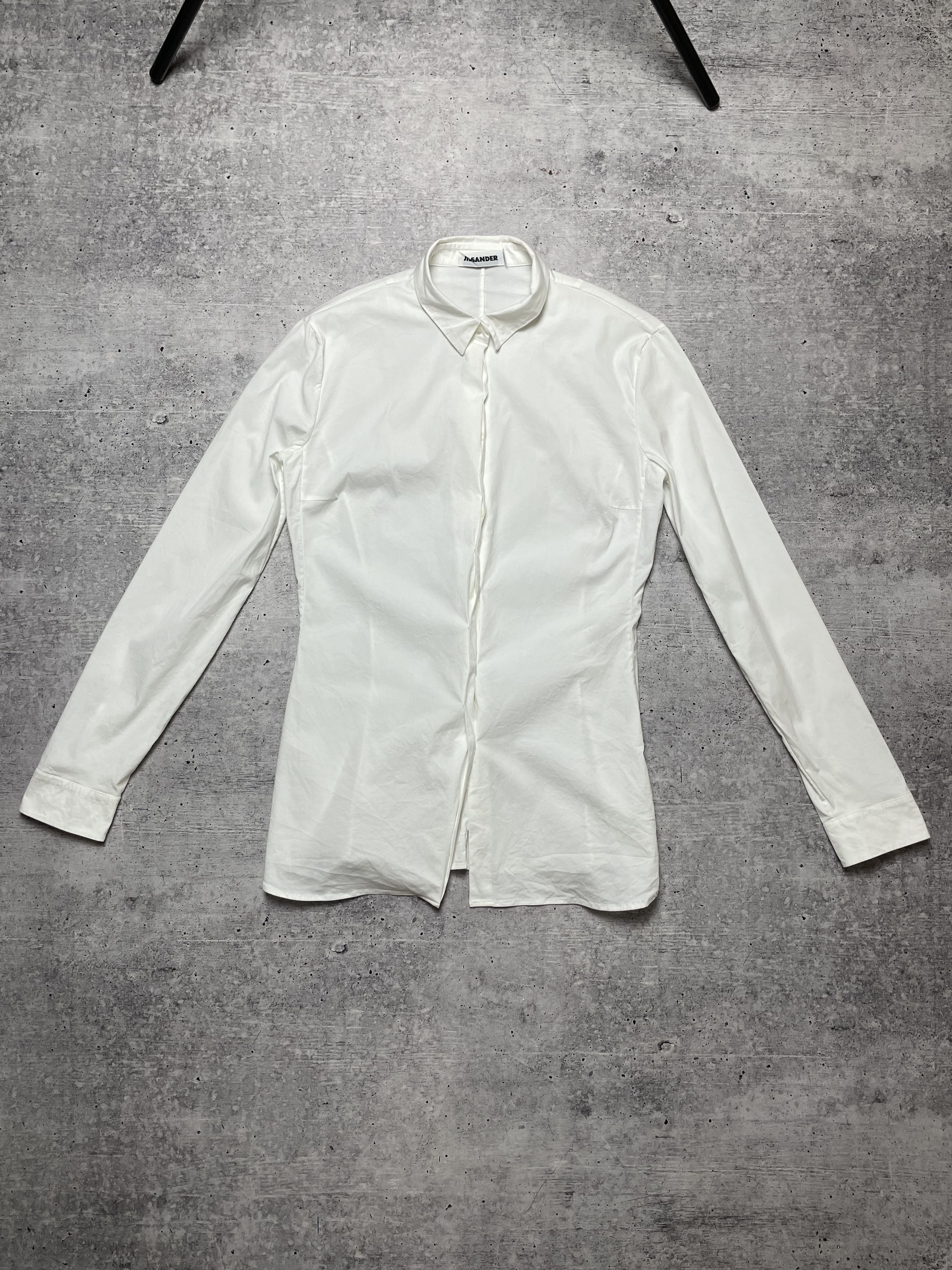 Jil Sander Jil Sander Tailored White Poplin Shirt Made In Italy Size XXS / US 00 / IT 34 - 1 Thumbnail