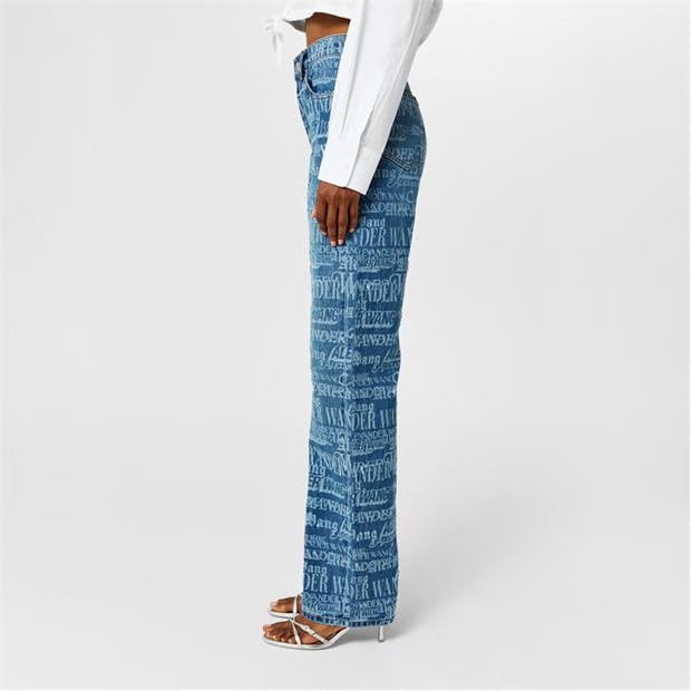 Alexander Wang o1g2r1mq0824 Shrd News Jeans in Blue & White Size 27" / US 4 / IT 40 - 4 Thumbnail