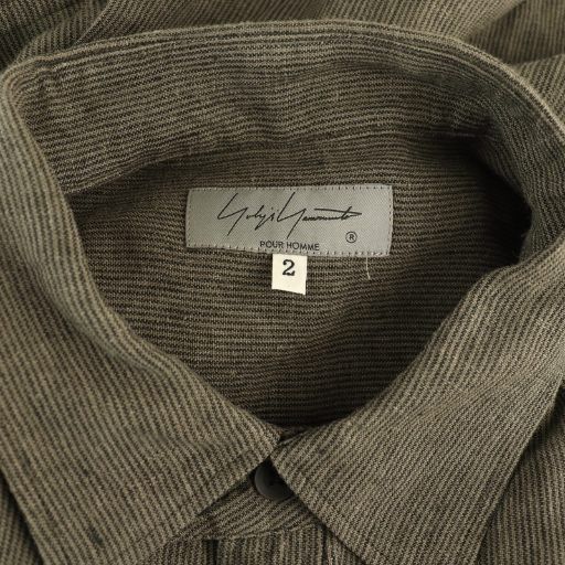 Yohji Yamamoto Yohji YAMAMOTO POUR HOMME 22SS linen stripe shirts Size US M / EU 48-50 / 2 - 3 Thumbnail
