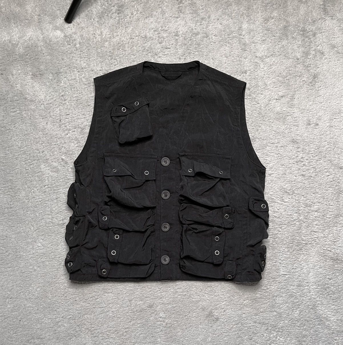Hugo Boss Vintage Basic Black Vest Avant Garde Cargo Pockets Hugo Boss Size US S / EU 44-46 / 1 - 1 Thumbnail