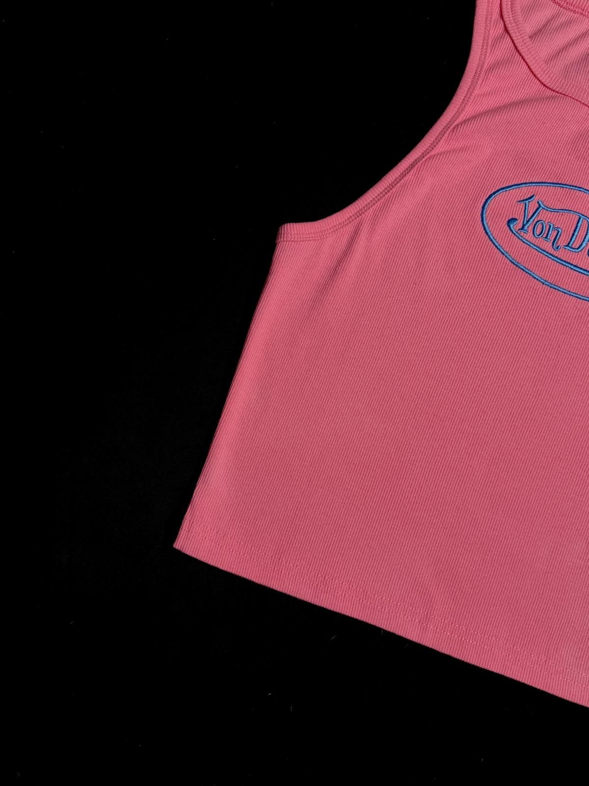 Von Dutch Y2k Von Dutch Classic Cropped Pink Blue Tank Top L Size L / US 10 / IT 46 - 7 Thumbnail