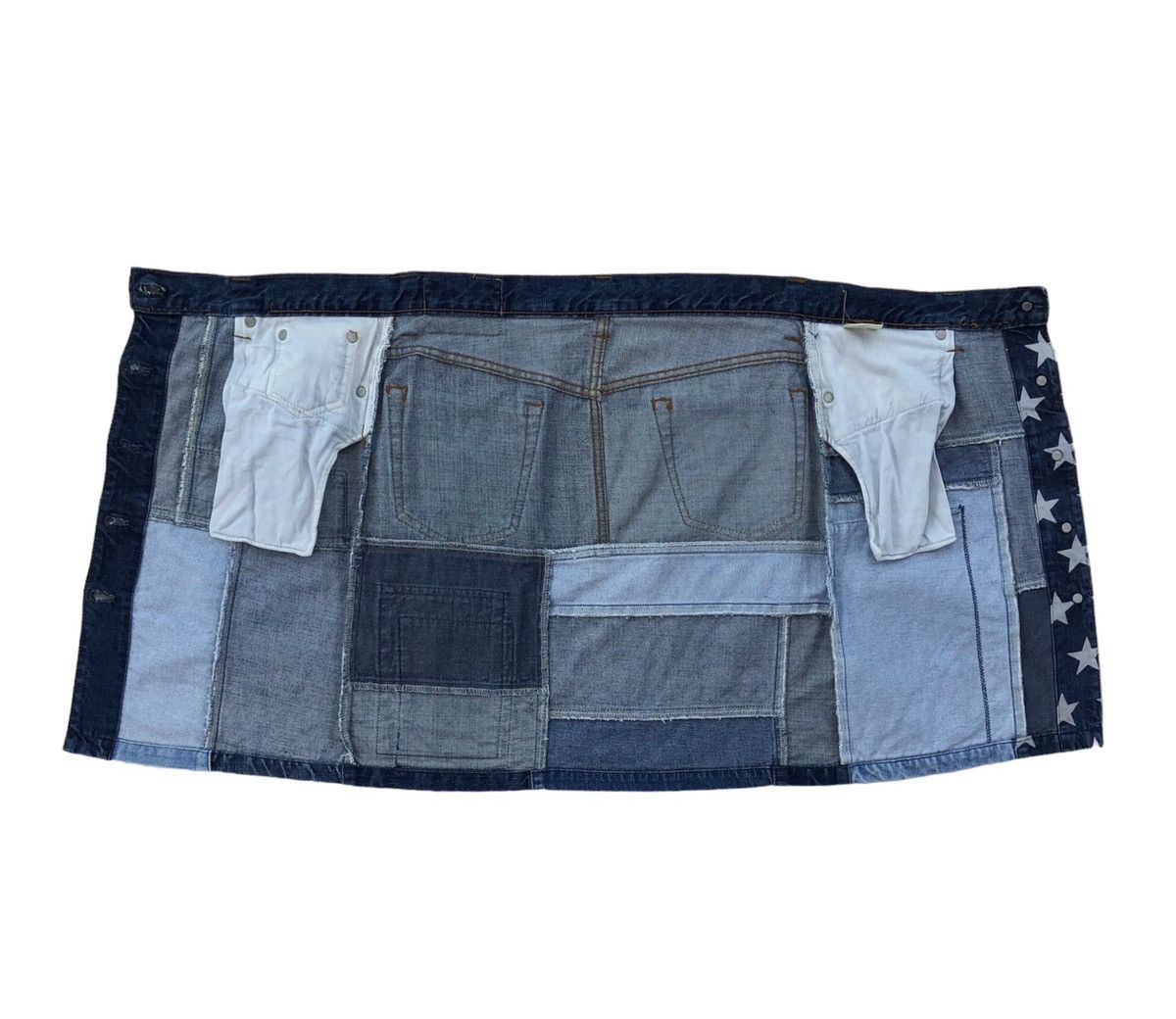Hysteric Glamour Hysteric Glamour Patchwork Star Button Down Denim Skirt Size 30" / US 8 / IT 44 - 10 Thumbnail