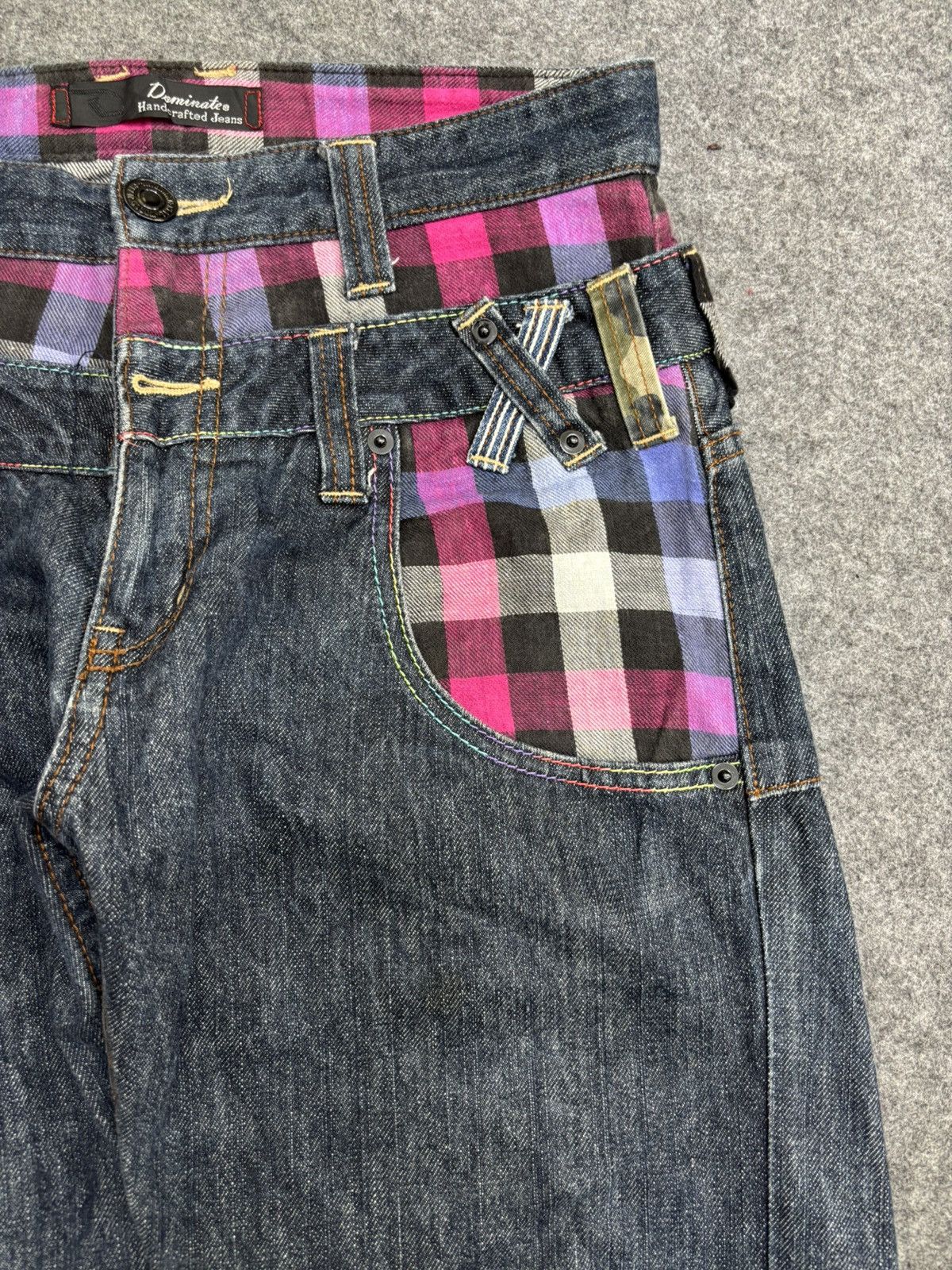 Japanese Brand 💥Double Waist💥Dominate Cool Design Zipper Denim F590 Size US 30 / EU 46 - 4 Thumbnail