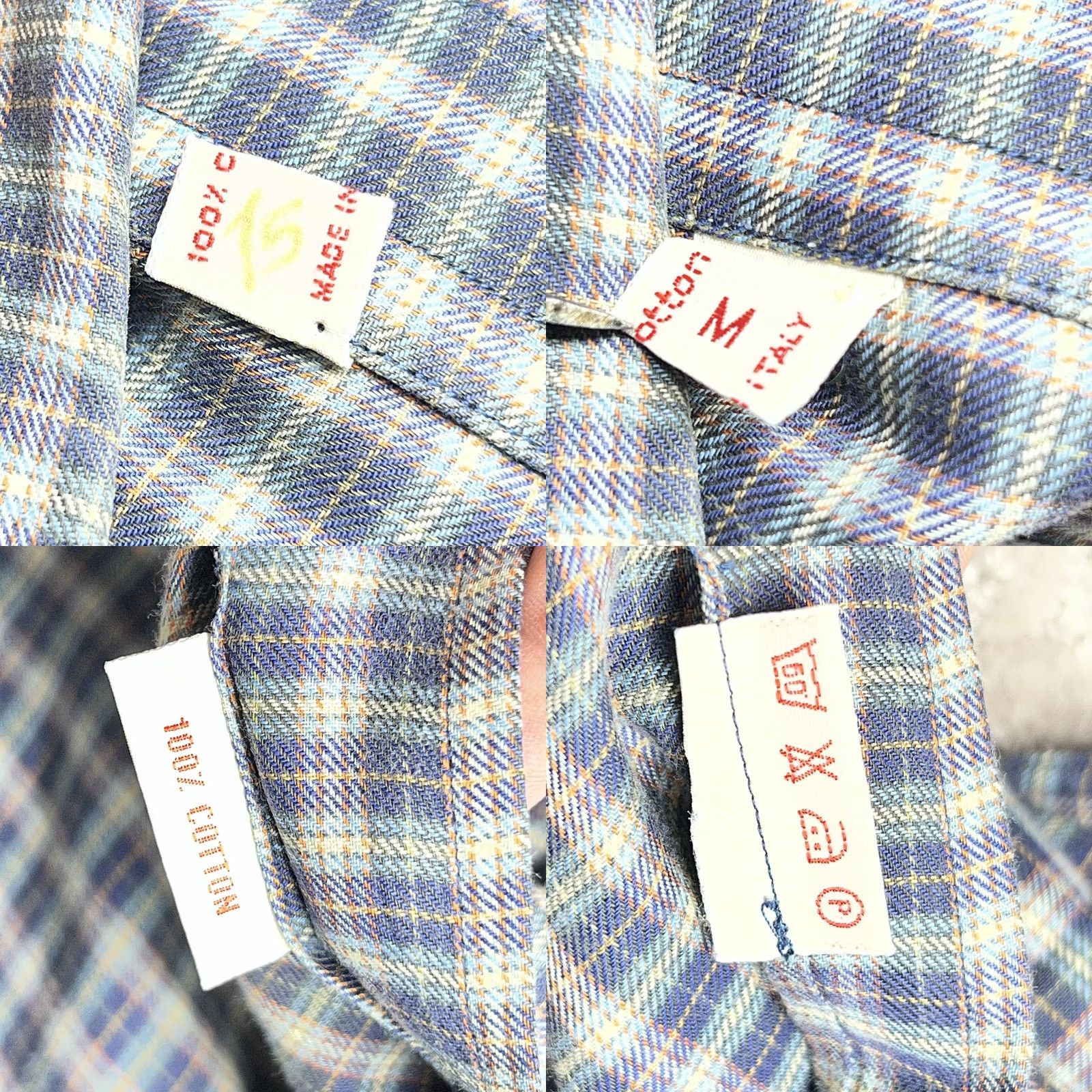 Brioni Brioni Shirt Cotton Plaid Button Up Long Sleeve Blue Made Italy Mens Medium Size US M / EU 48-50 / 2 - 8 Thumbnail