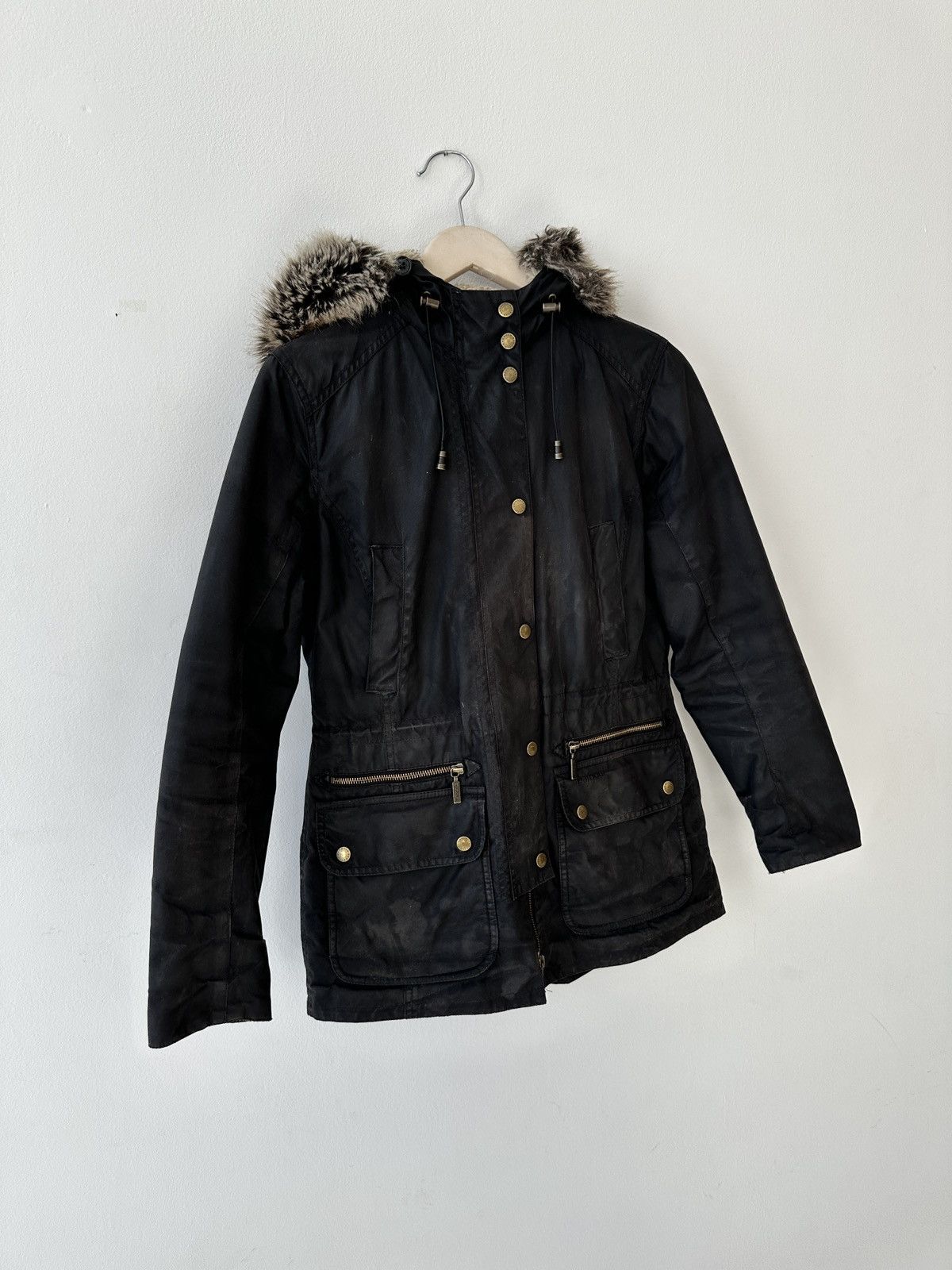 Barbour × Vintage Barbour Kelsall Wax Parka Jacket Size M / US 6-8 / IT 42-44 - 2 Thumbnail
